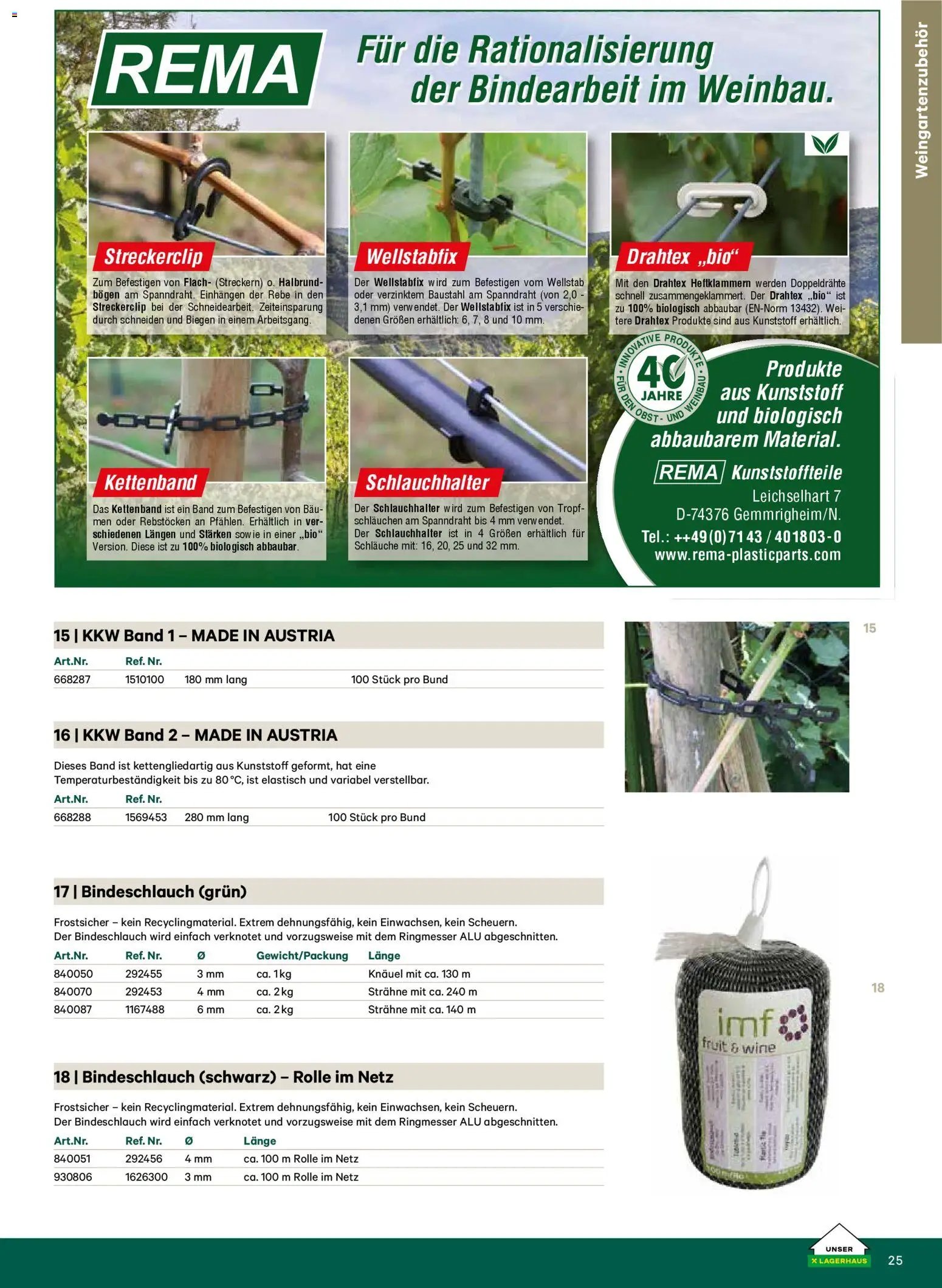 Lagerhaus - Weingartenkatalog