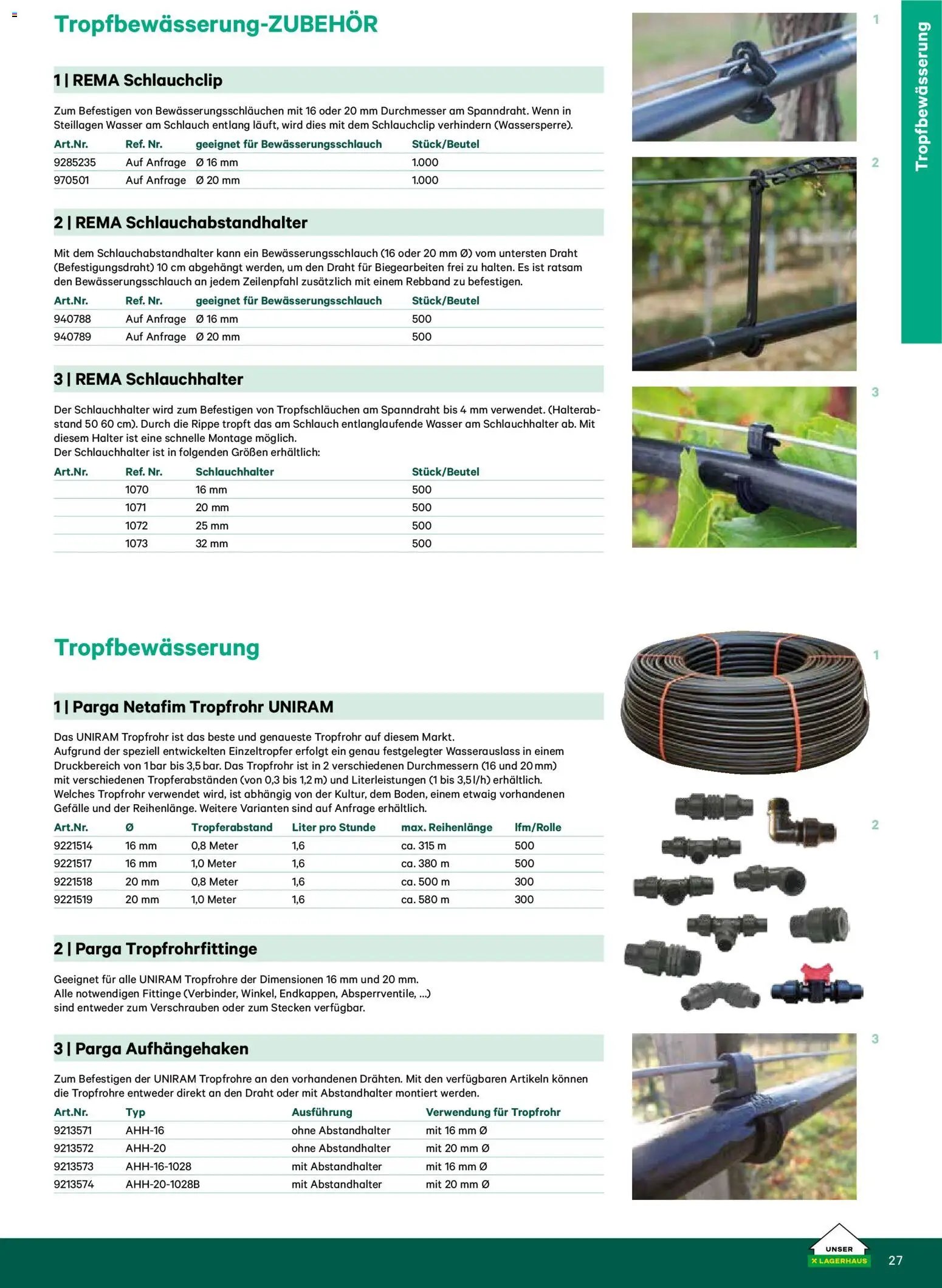 Lagerhaus - Weingartenkatalog