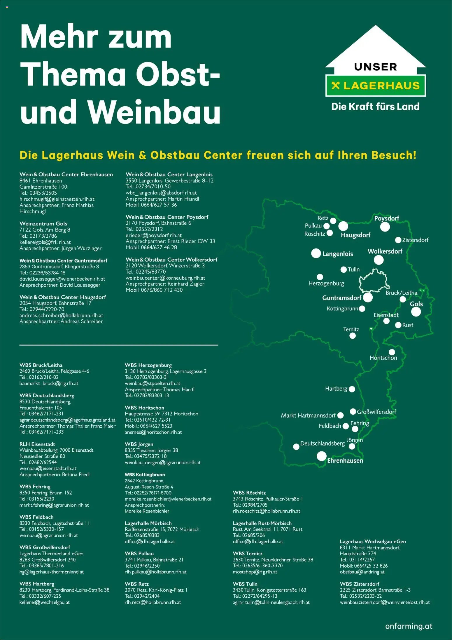 Lagerhaus - Weingartenkatalog