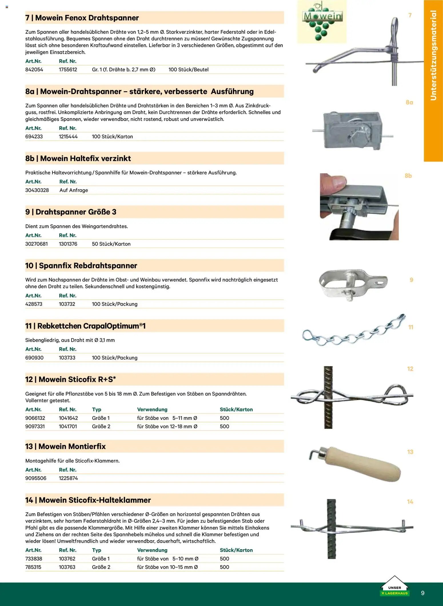 Lagerhaus - Weingartenkatalog