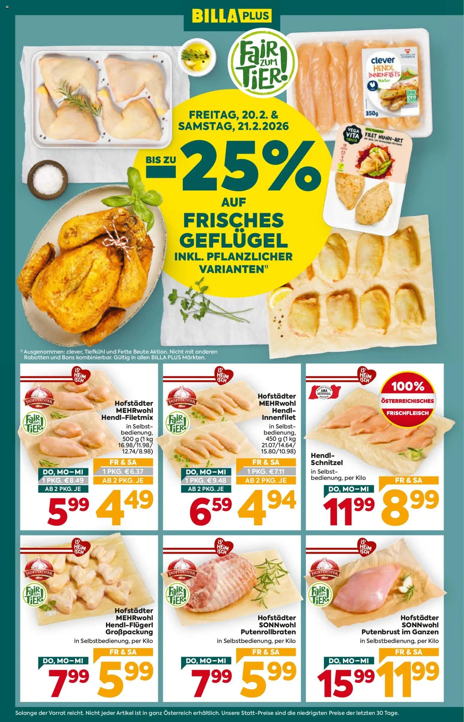 Billa Plus Flugblatt