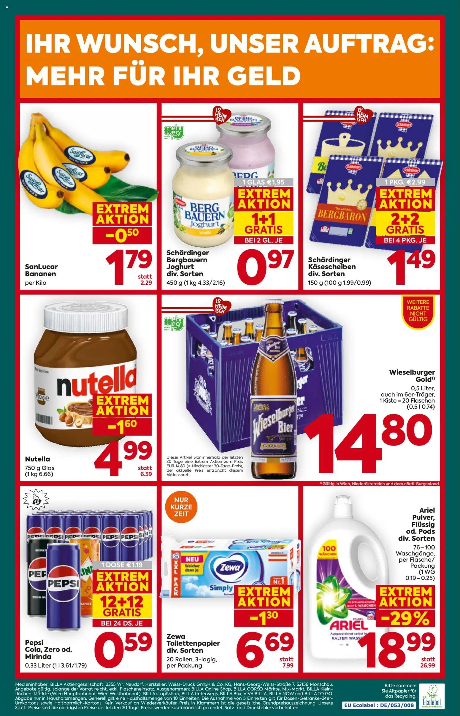 Billa Plus Flugblatt