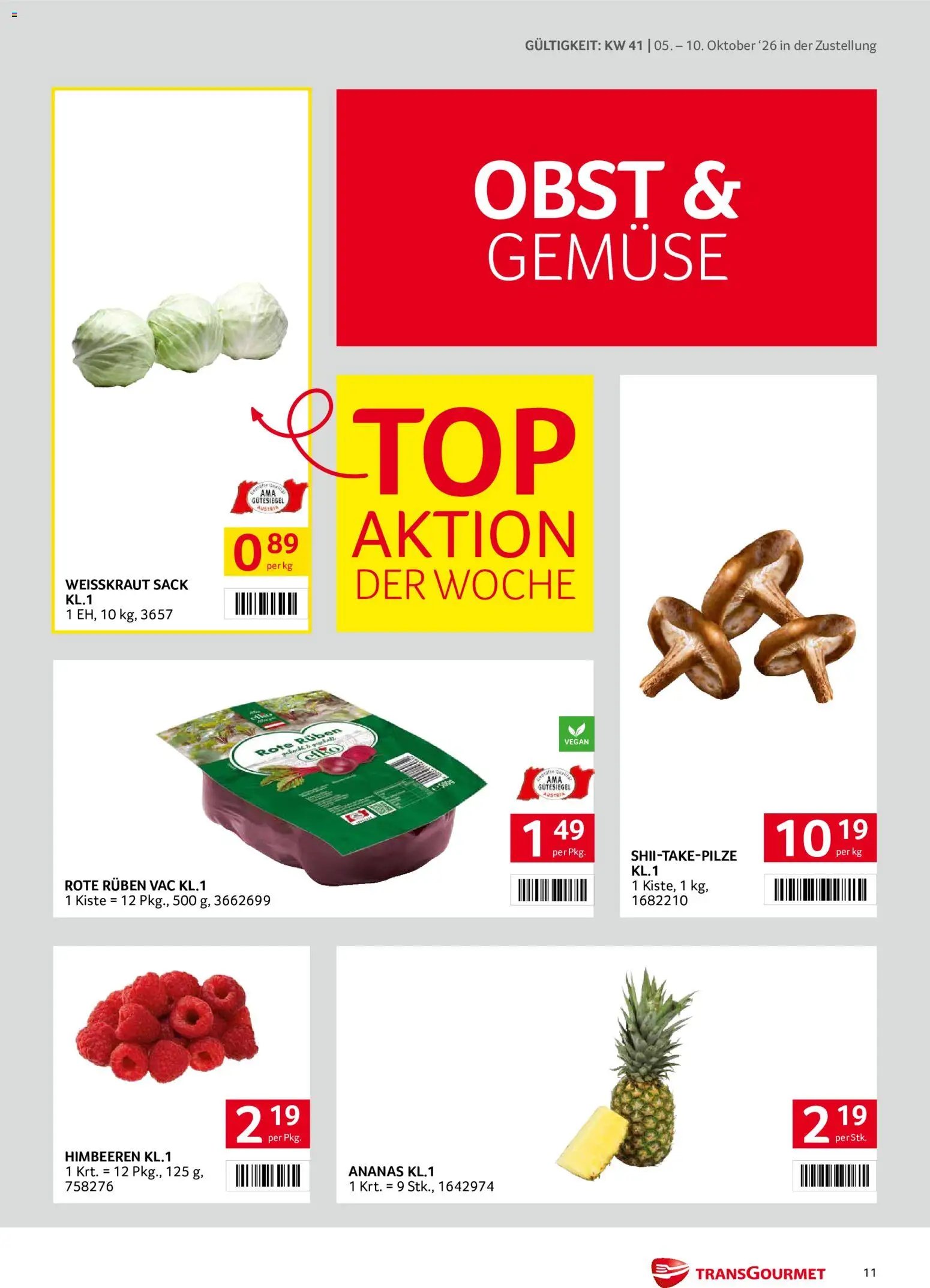 Transgourmet Zustellaktion