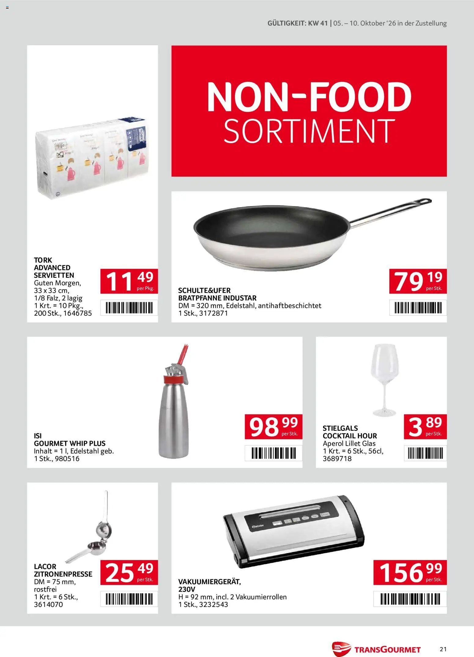 Transgourmet Zustellaktion