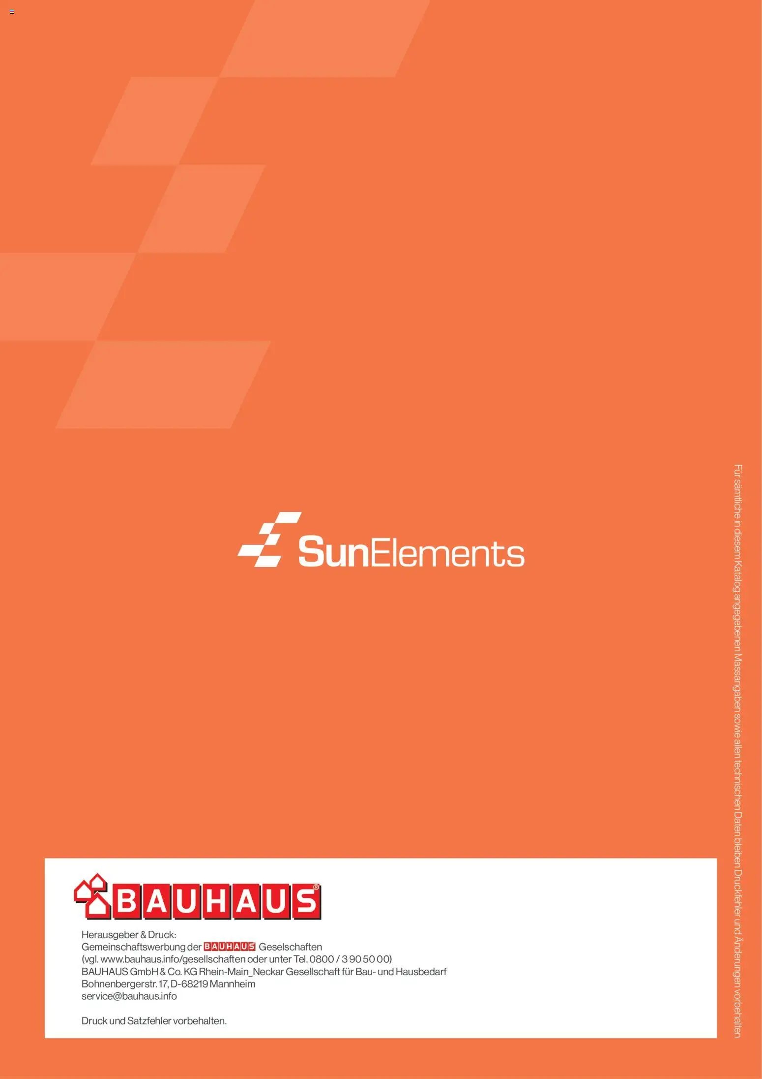 Bauhaus SunElements Gewächshäuser