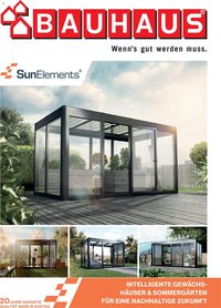 Bauhaus SunElements Gewächshäuser