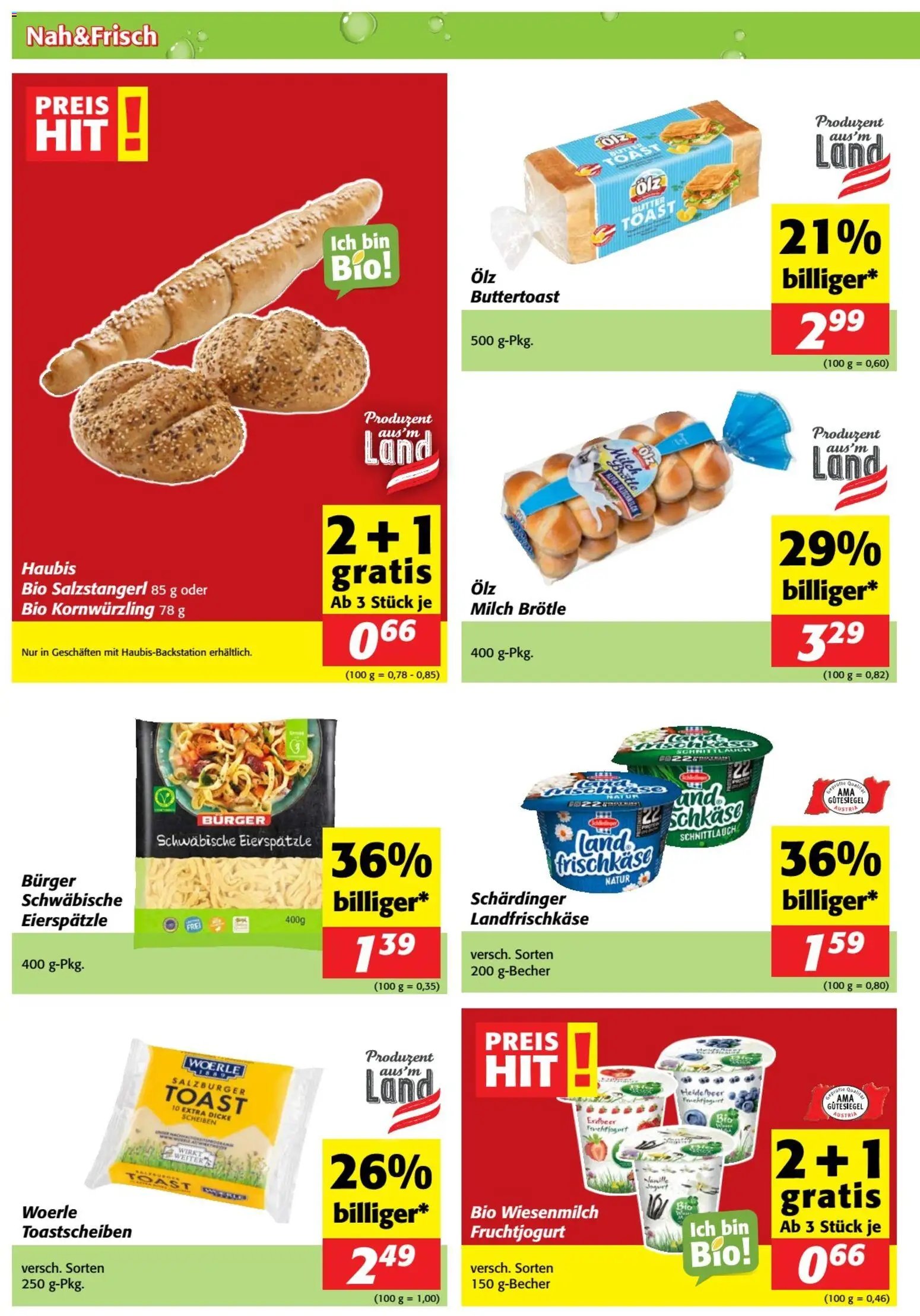 Nah und Frisch Flugblatt