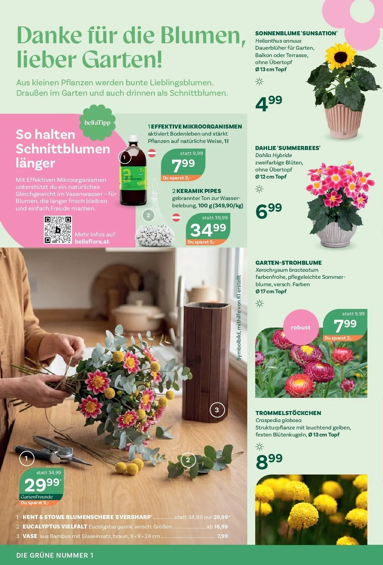 bellaflora Flugblatt - Villach, Wien, Vösendorf