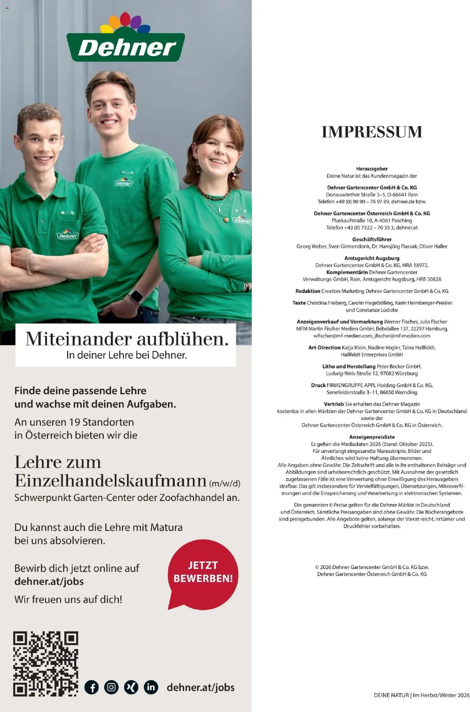 Dehner Magazine HERBST/WINTER 2026