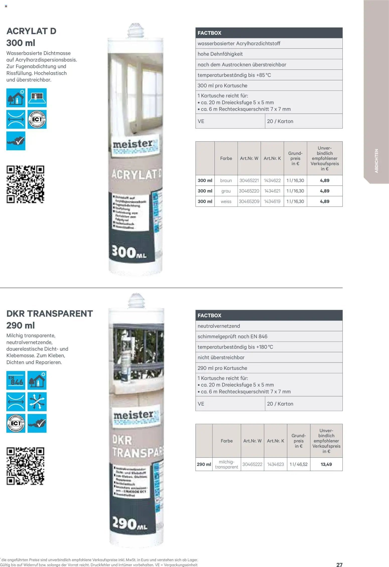 Lagerhaus  Meister Katalog 2026