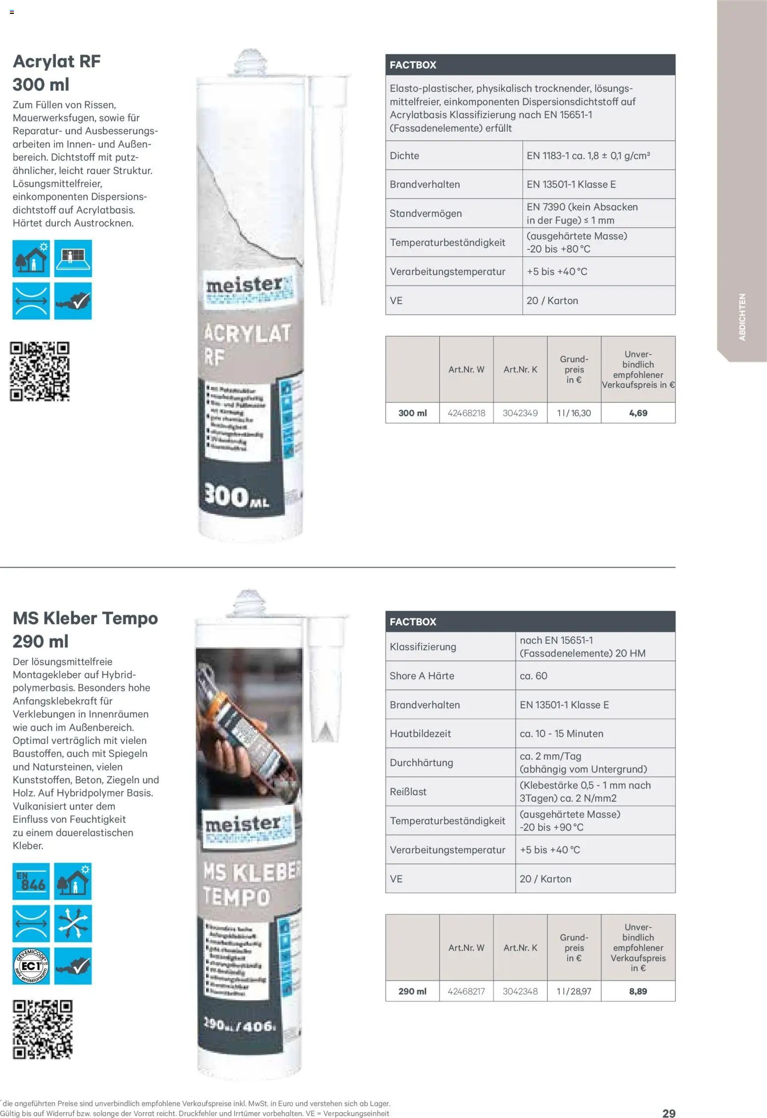 Lagerhaus  Meister Katalog 2026