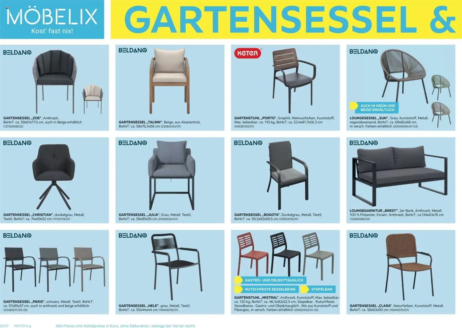 Möbelix Gartenmöbel