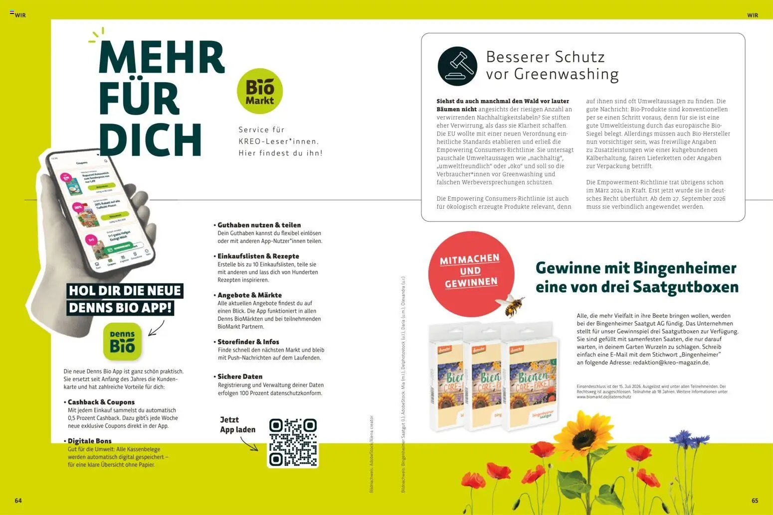 Denns BioMarkt KREO Magazin