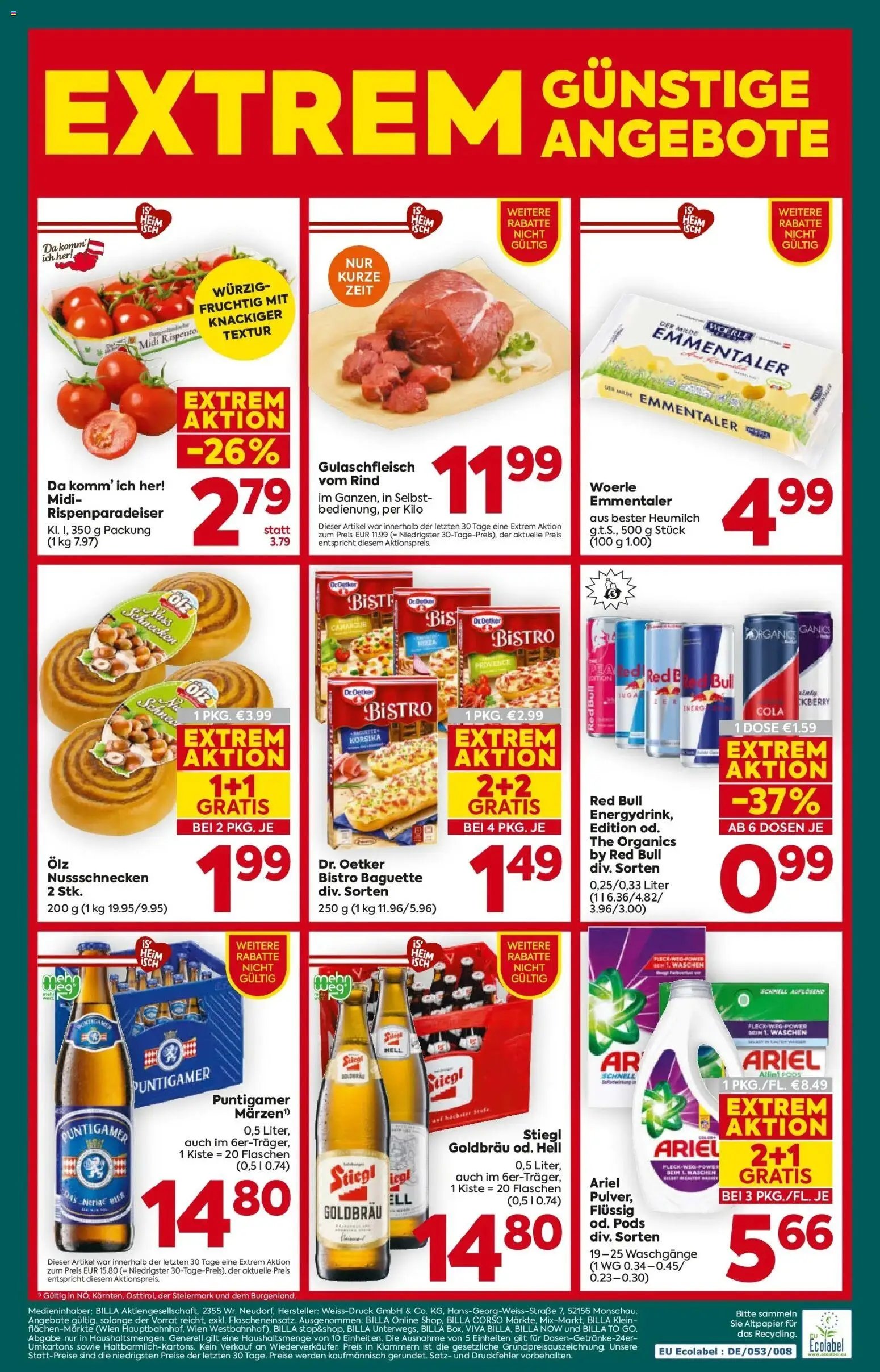 Billa Plus Flugblatt - Burgenland