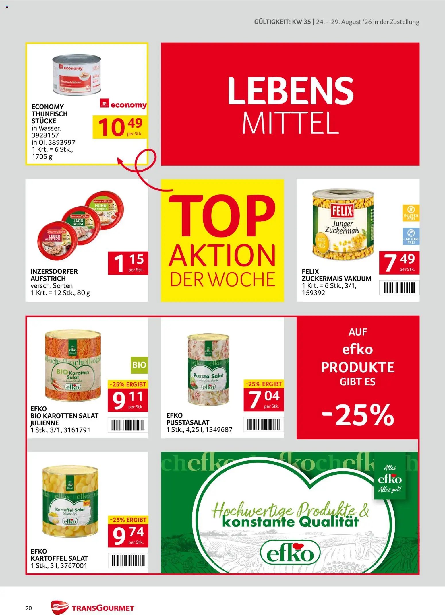 Transgourmet Zustellaktion