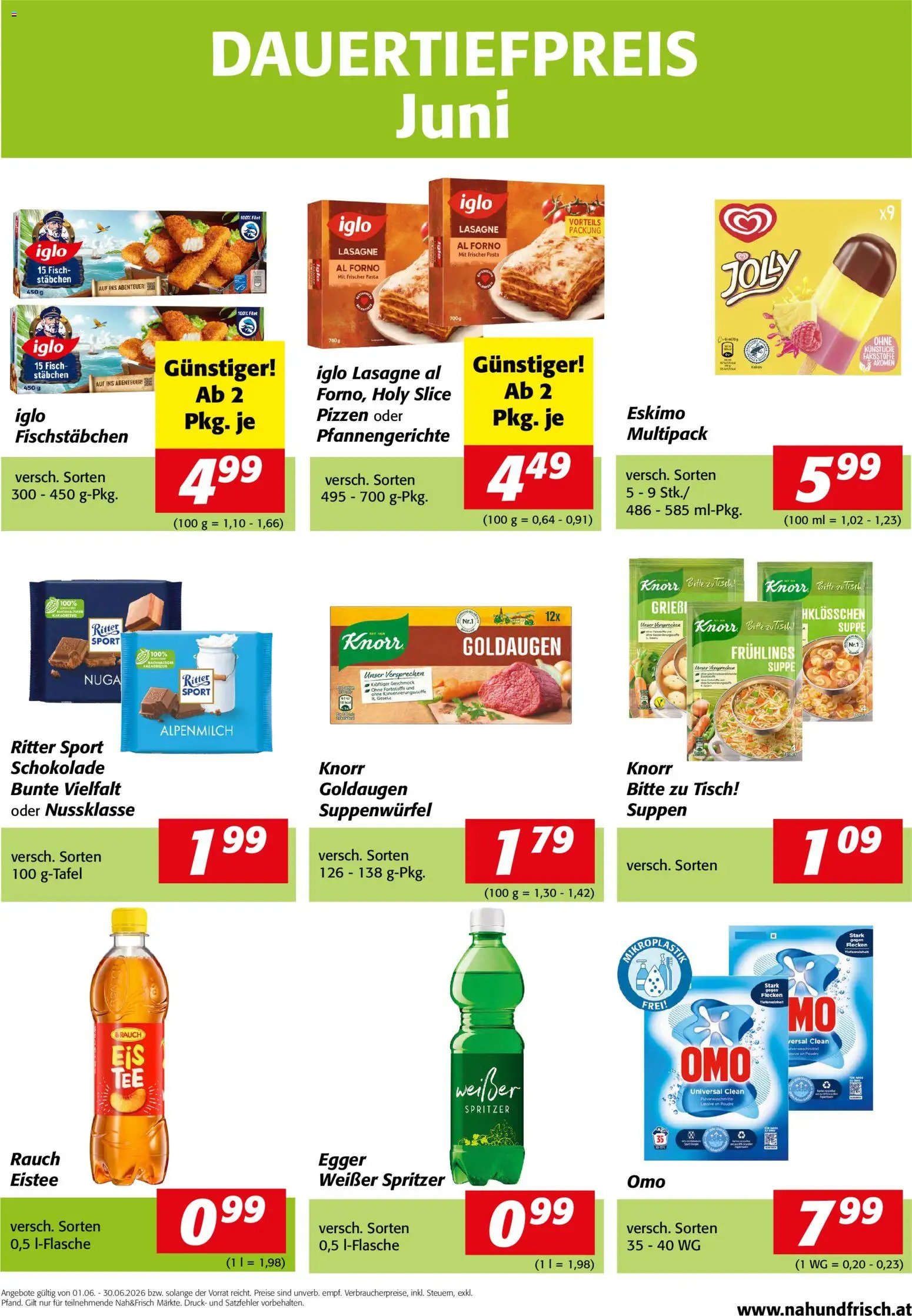 Nah und Frisch - Dauertiefpreise Juni
