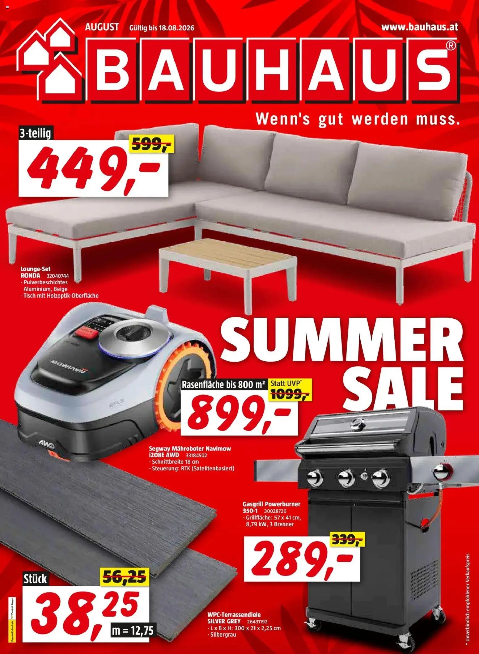 Bauhaus Summer Sale -Bad Fischau, Bregenz