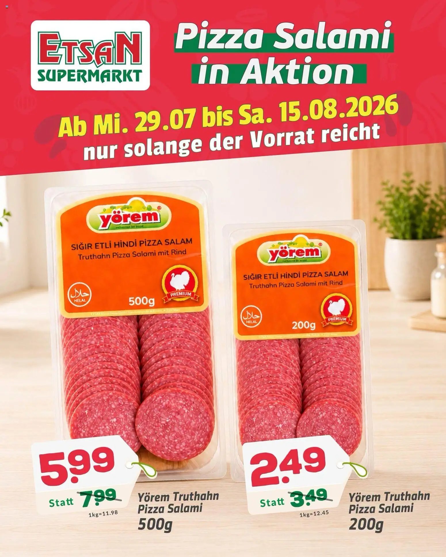 ETSAN Pizza Salami in Aktion