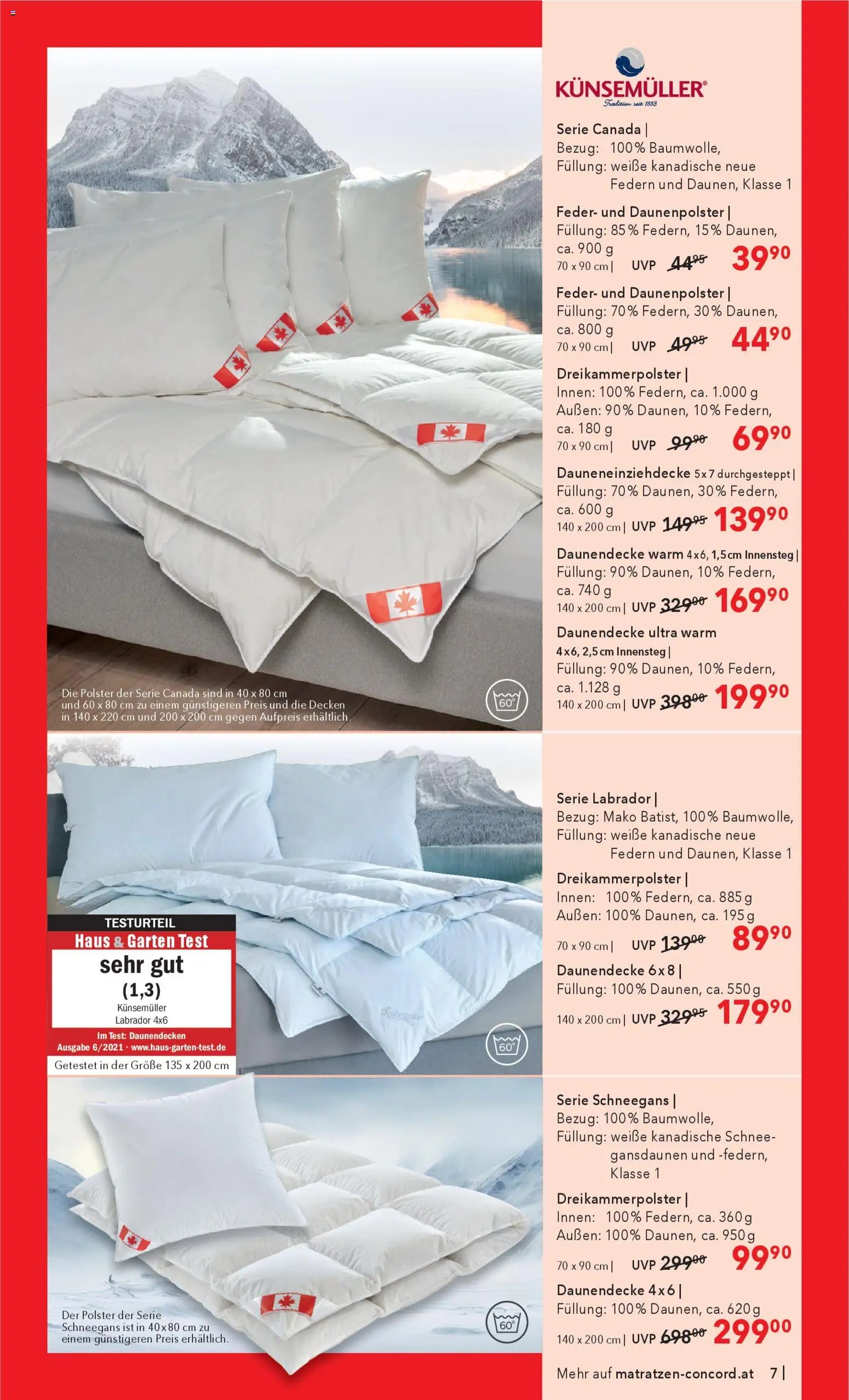 Matratzen Concord Flugblatt