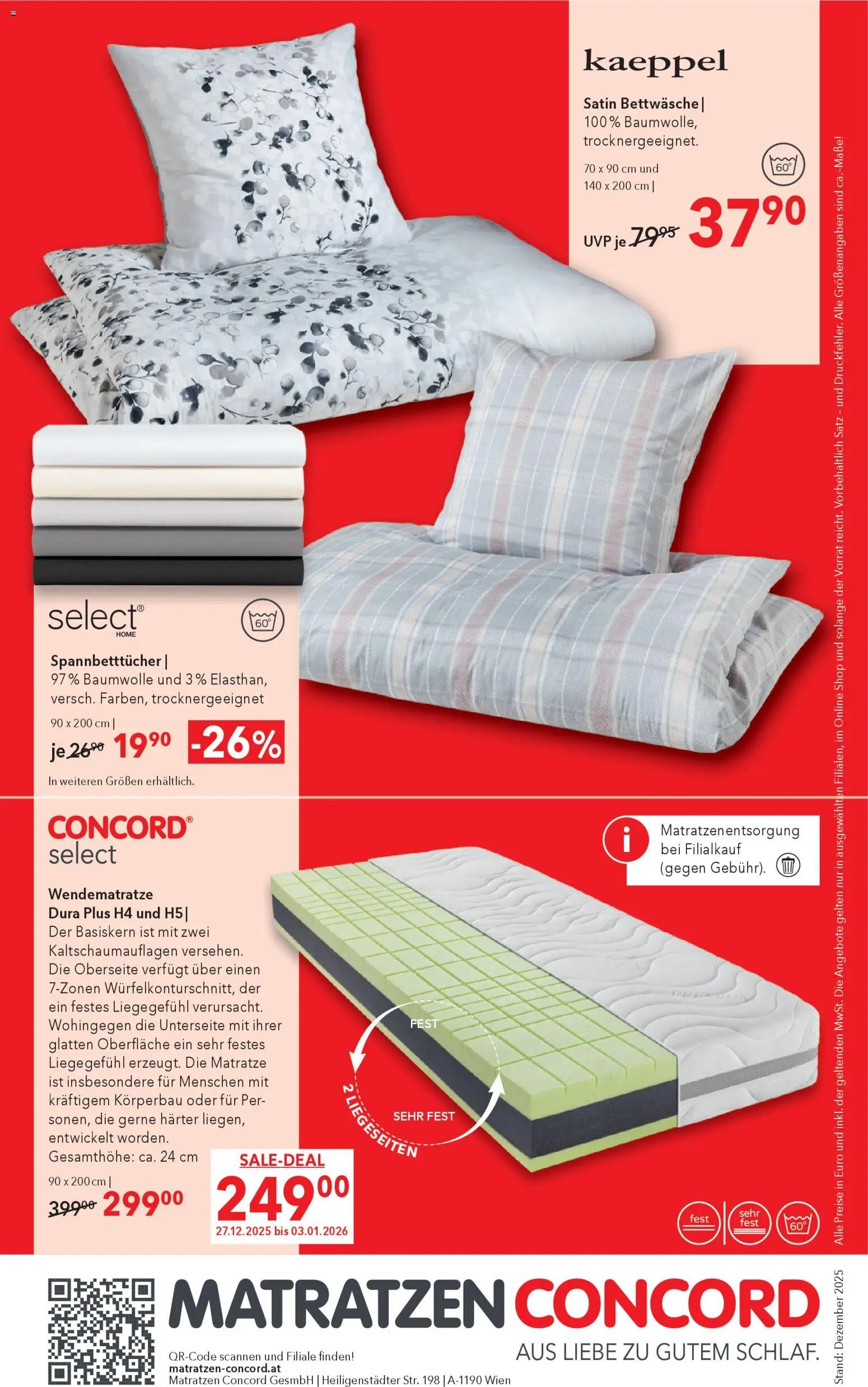 Matratzen Concord Flugblatt