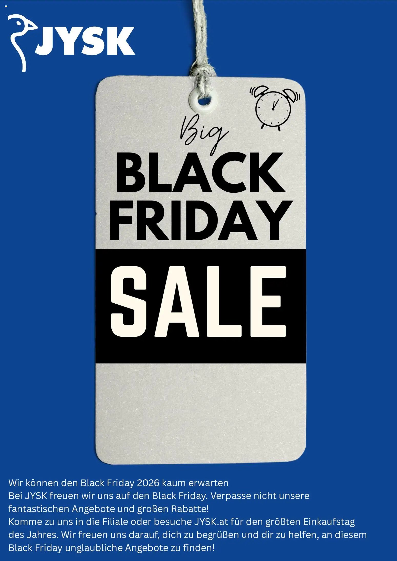 JYSK Black Friday Ankündigung