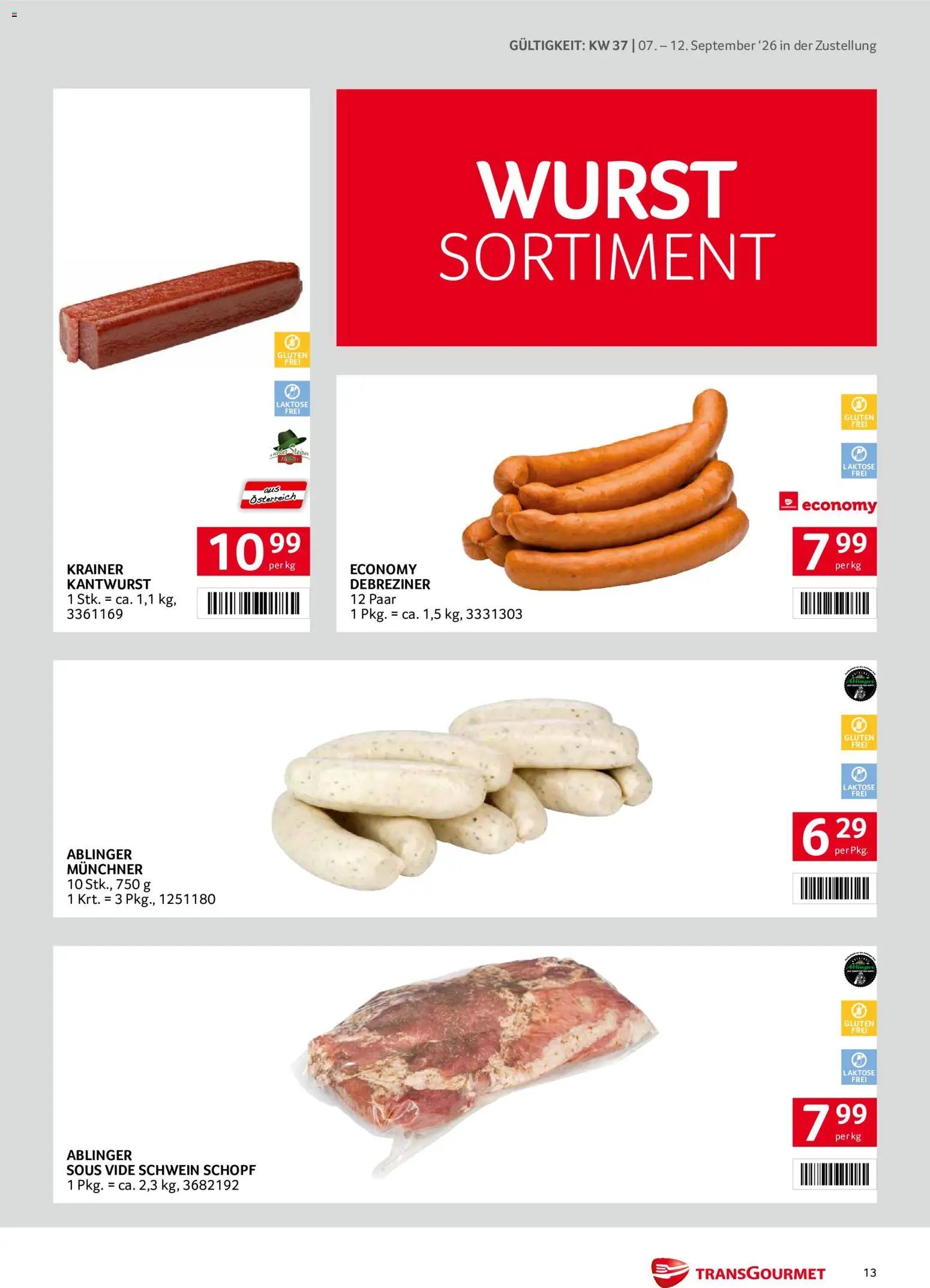 Transgourmet Zustellaktion - Broschüre