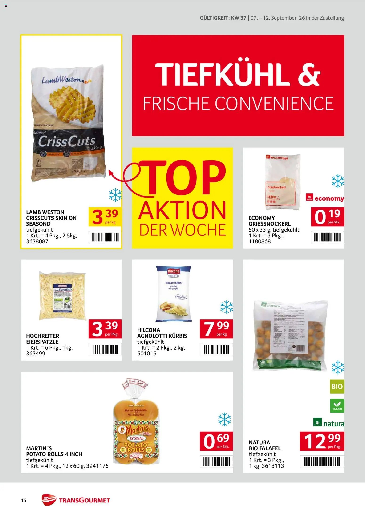 Transgourmet Zustellaktion - Broschüre
