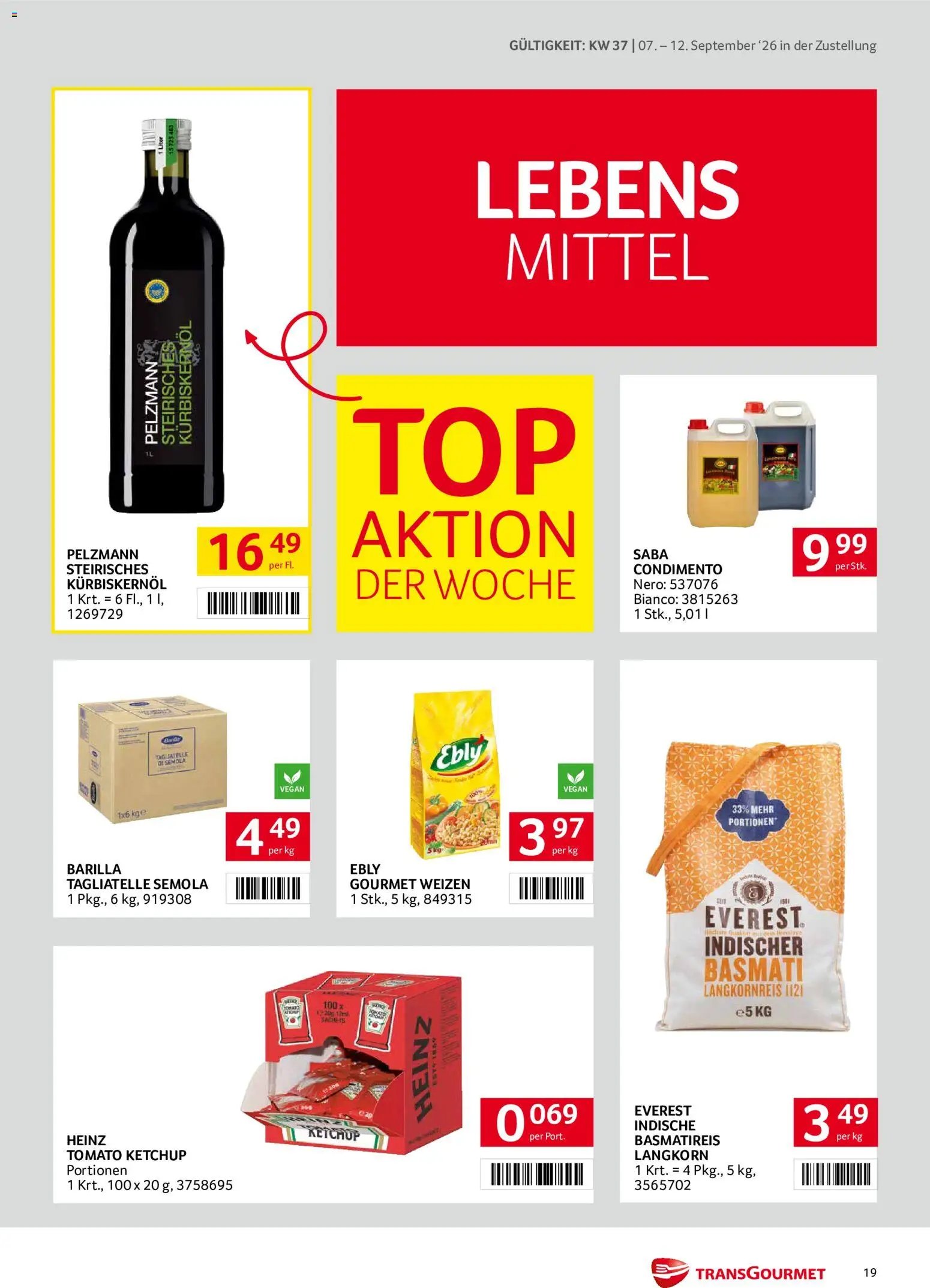 Transgourmet Zustellaktion - Broschüre