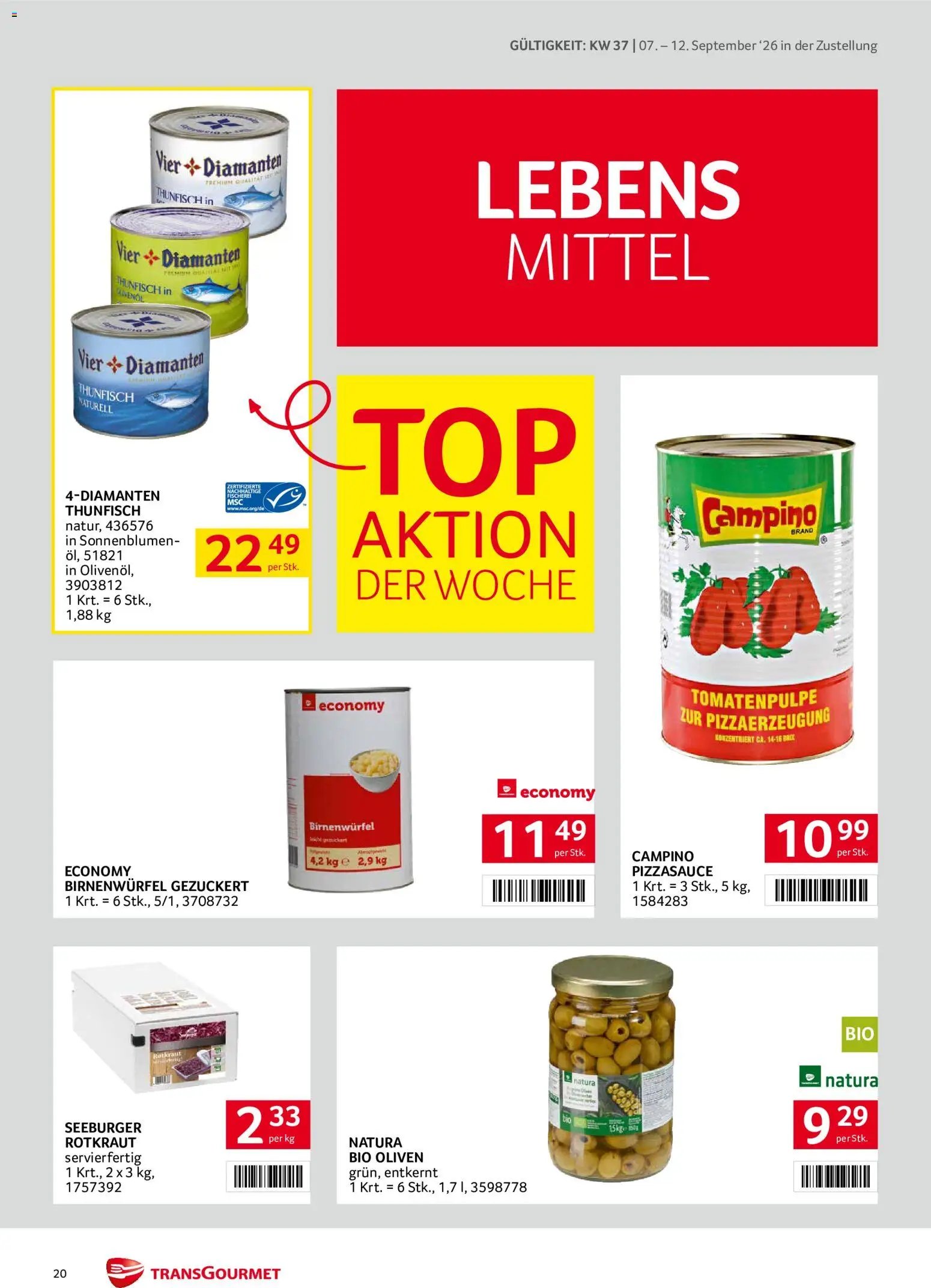 Transgourmet Zustellaktion - Broschüre