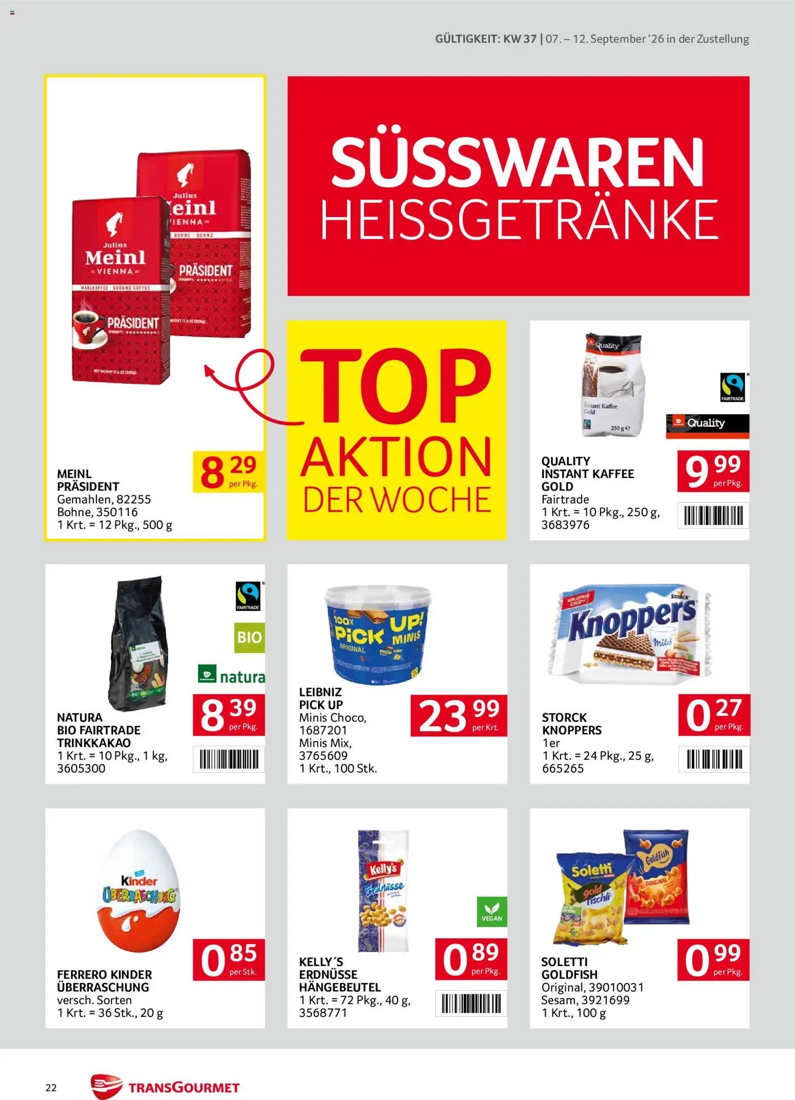 Transgourmet Zustellaktion - Broschüre