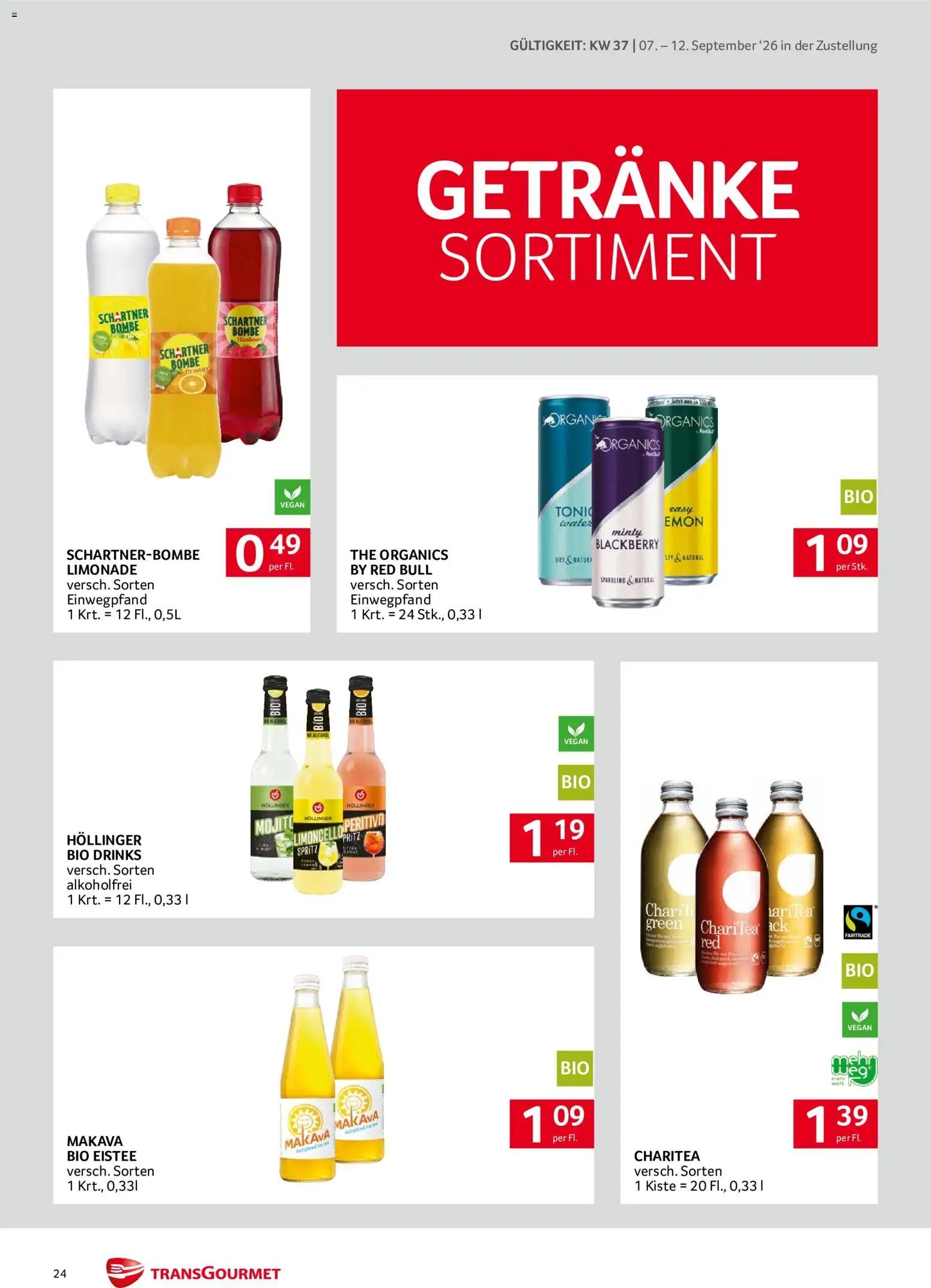 Transgourmet Zustellaktion - Broschüre