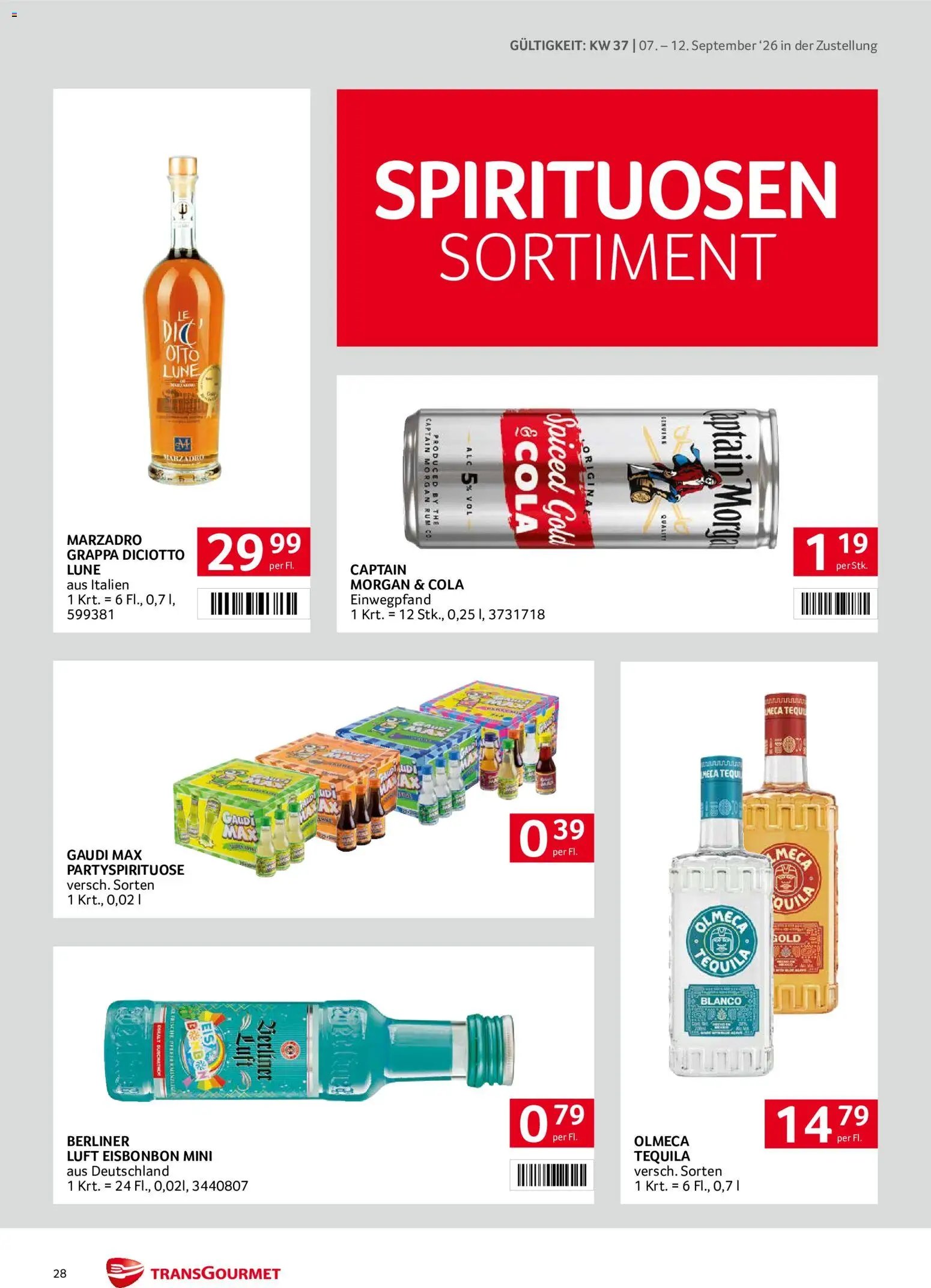 Transgourmet Zustellaktion - Broschüre