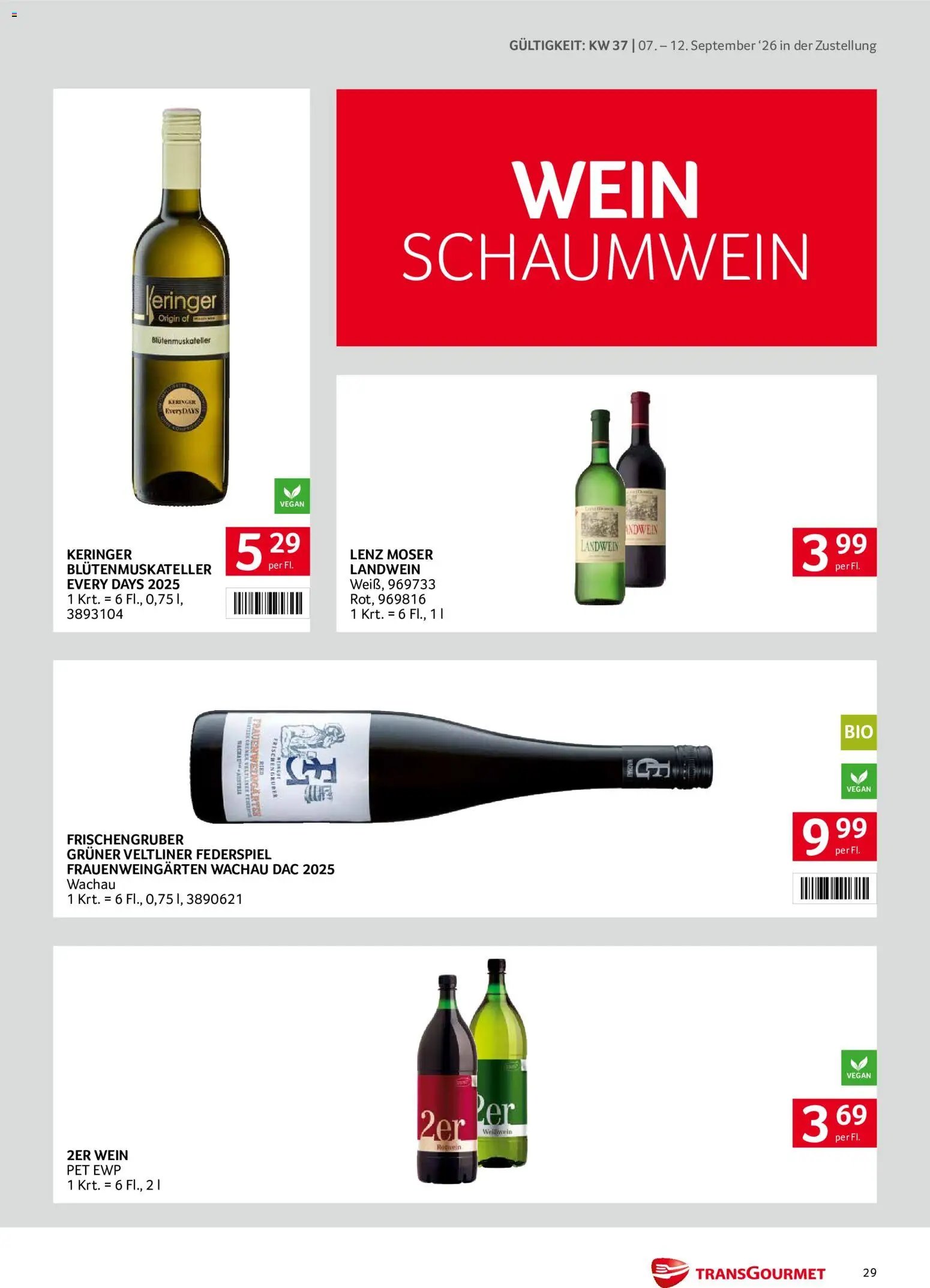 Transgourmet Zustellaktion - Broschüre