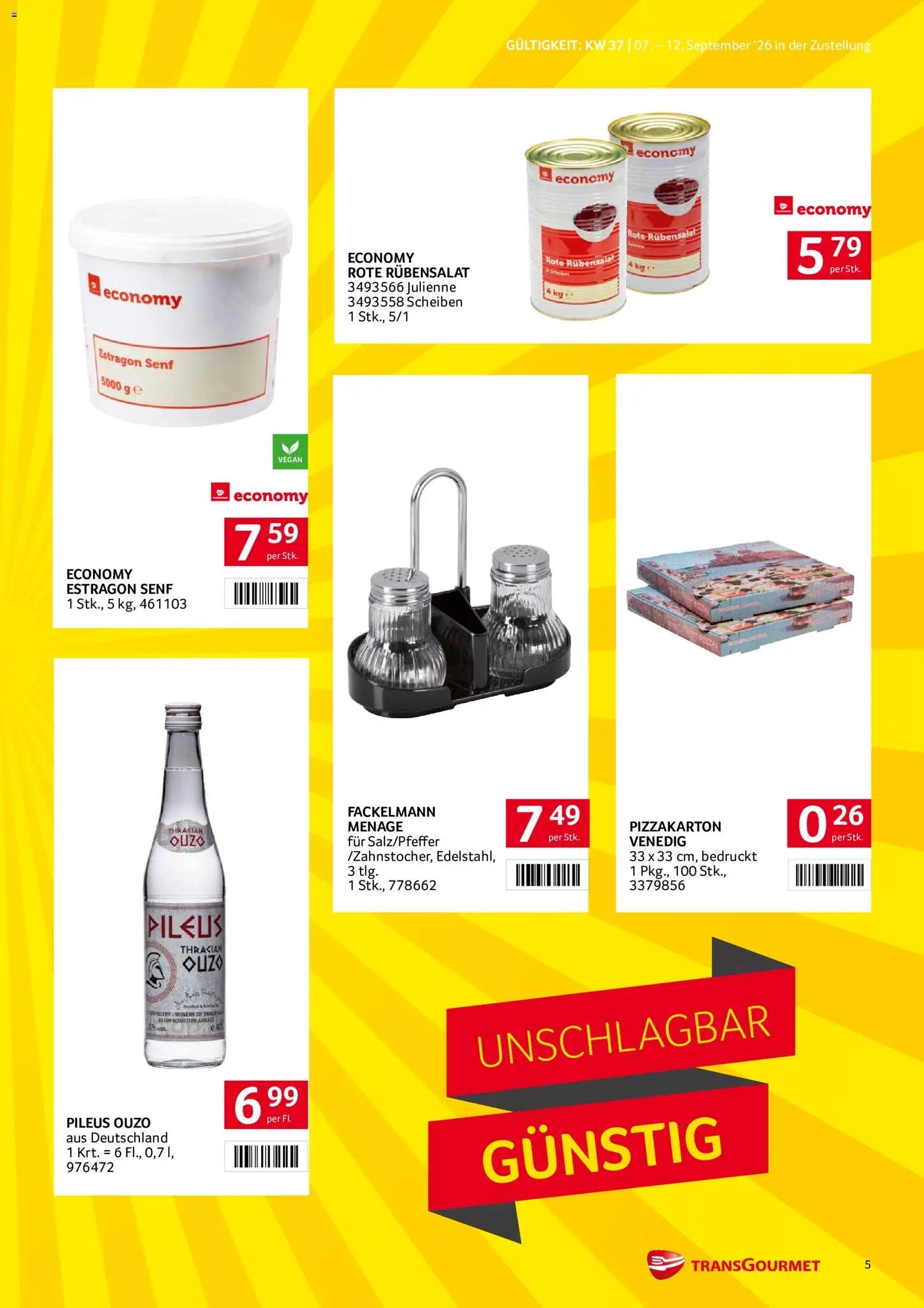 Transgourmet Zustellaktion - Broschüre