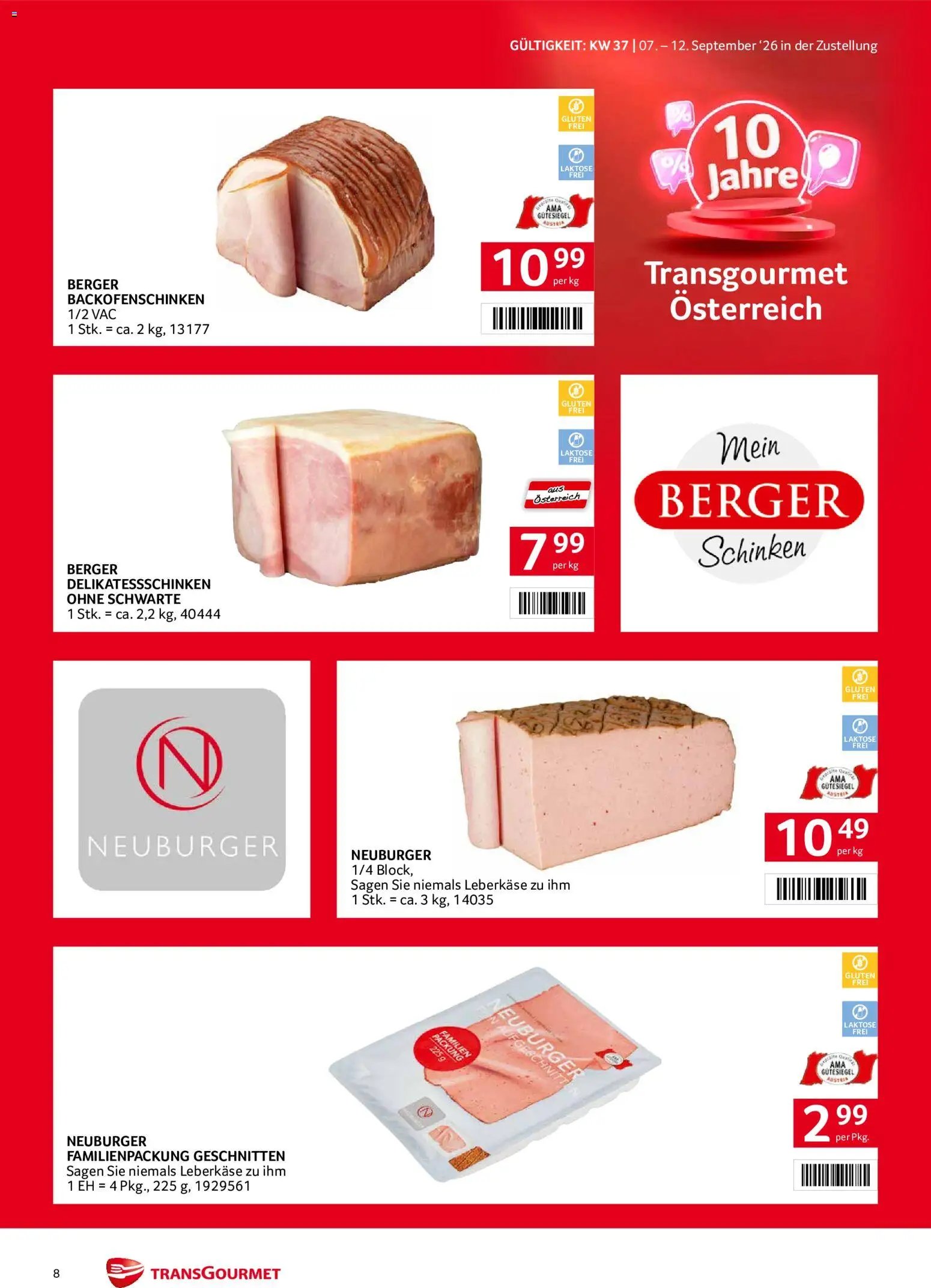 Transgourmet Zustellaktion - Broschüre