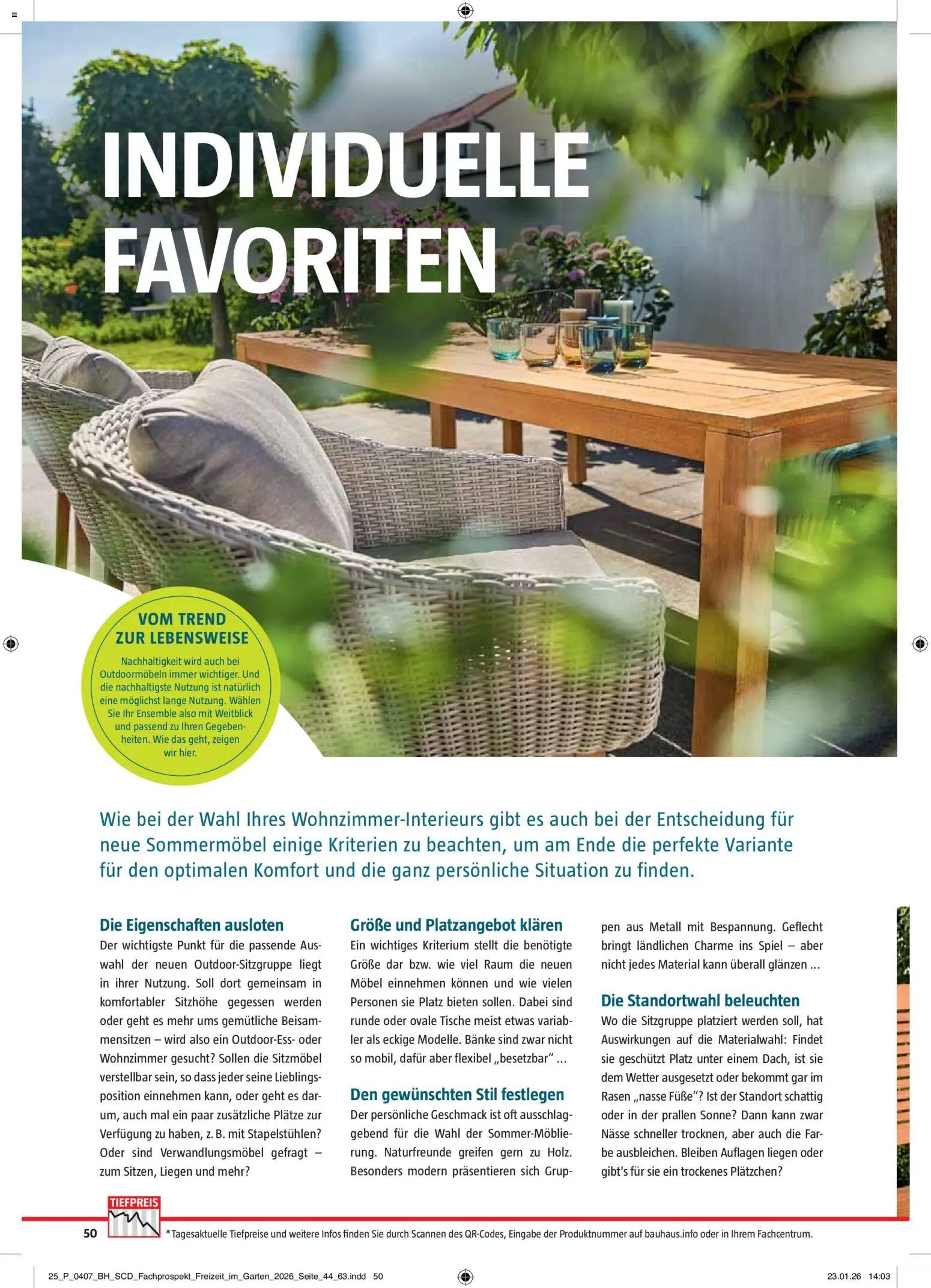 Bauhaus Freizeit im Garten
