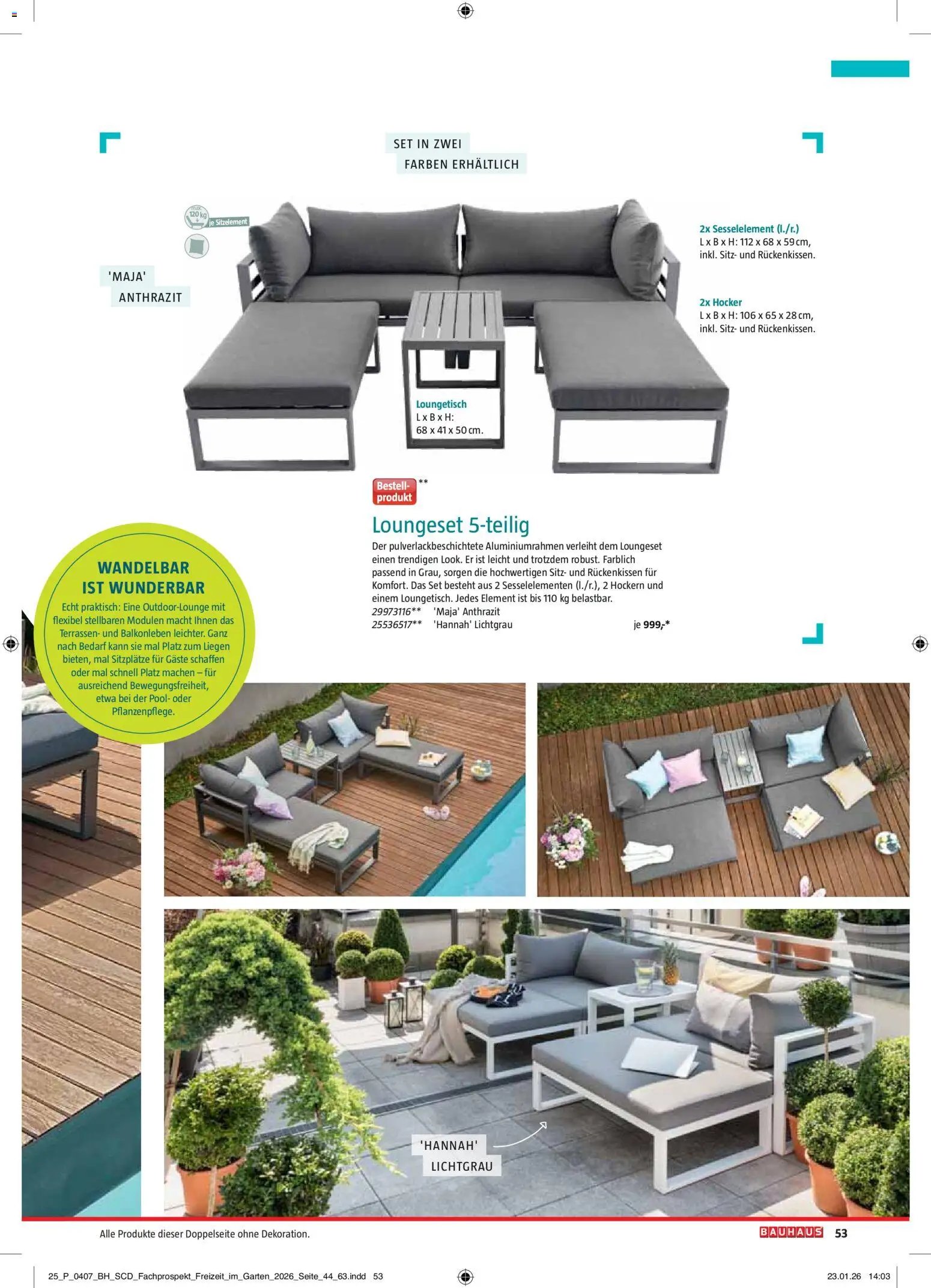 Bauhaus Freizeit im Garten
