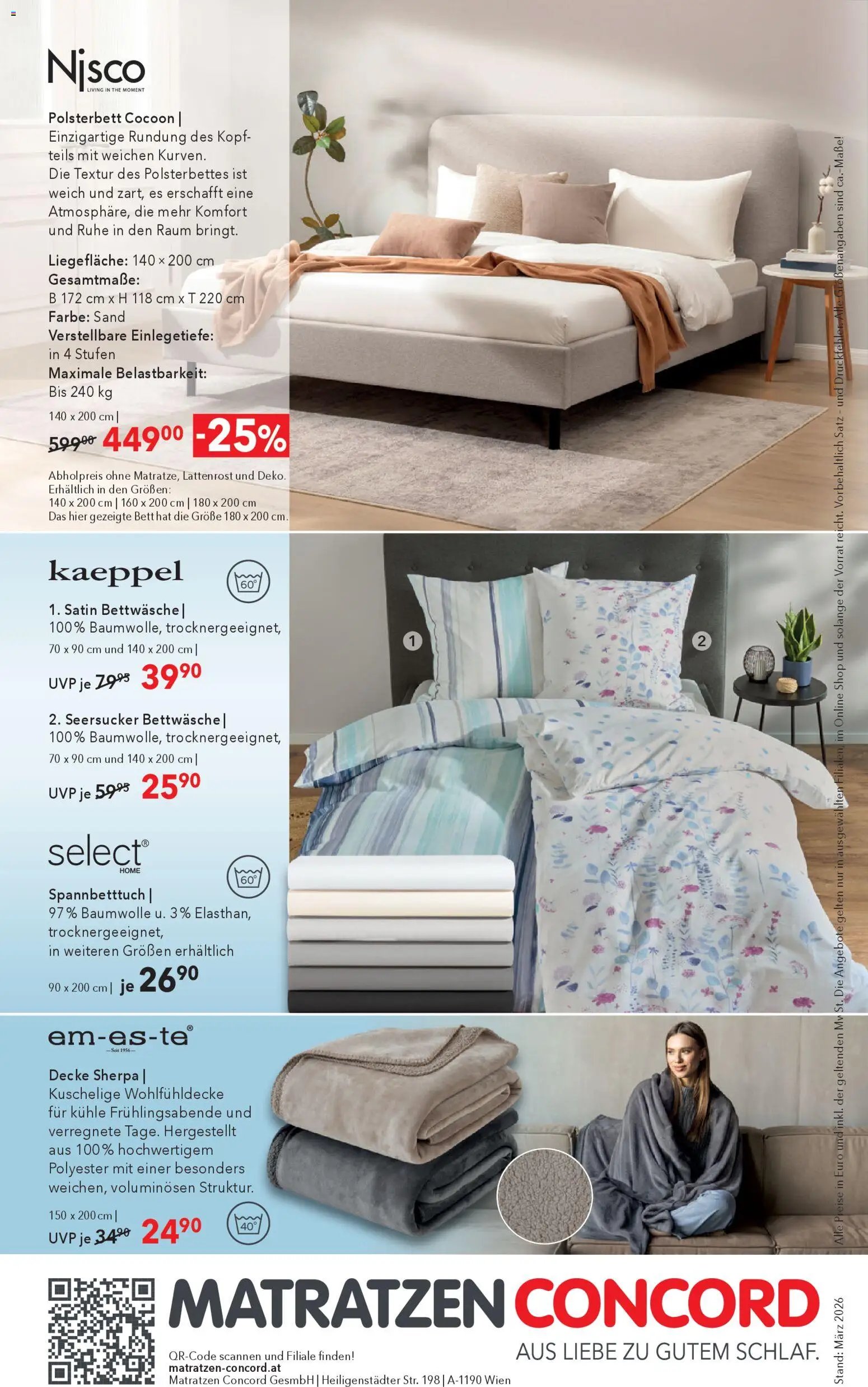 Matratzen Concord Flugblatt