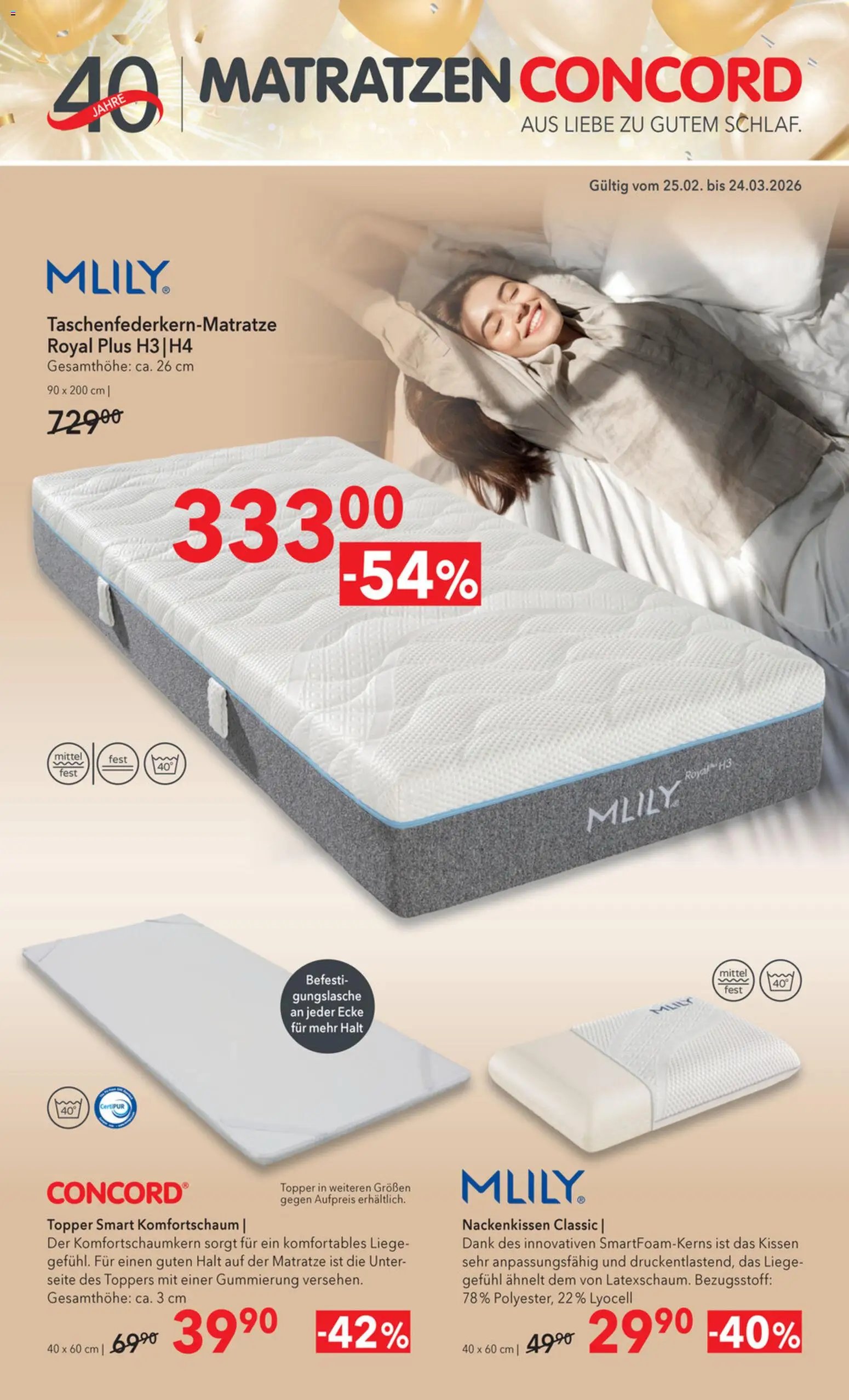 Matratzen Concord Flugblatt