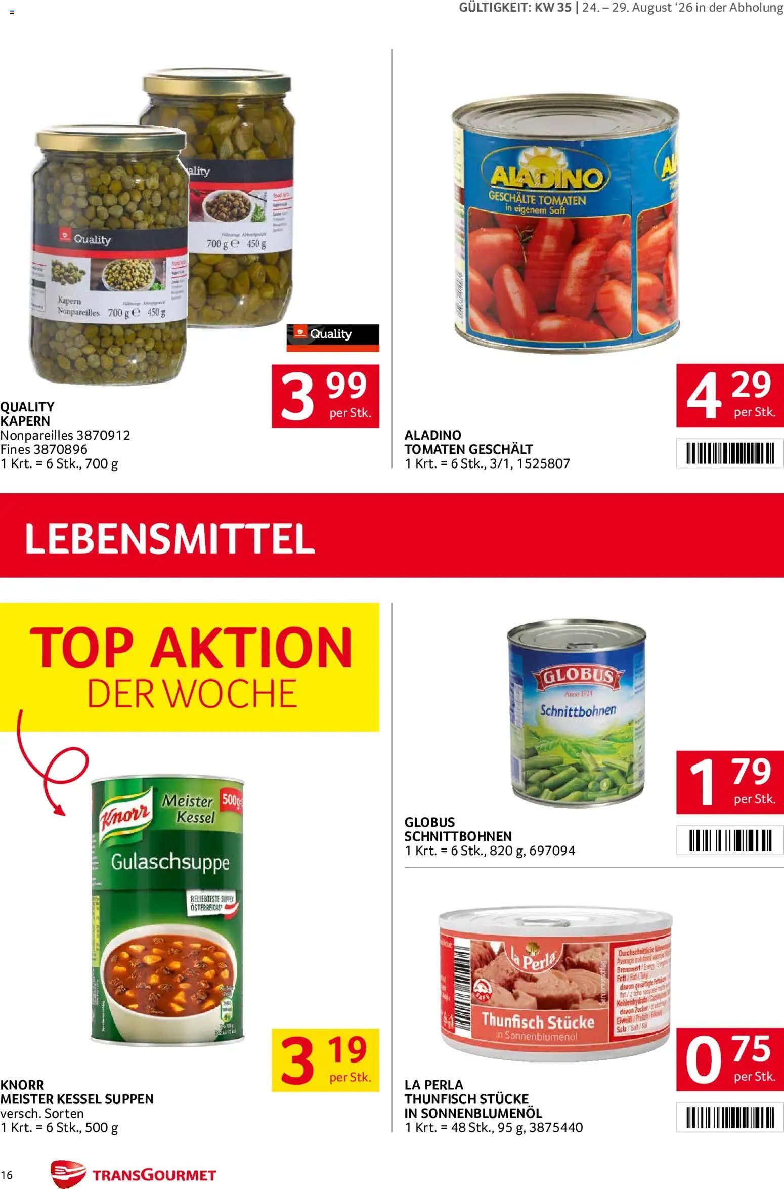 Transgourmet Flugblatt