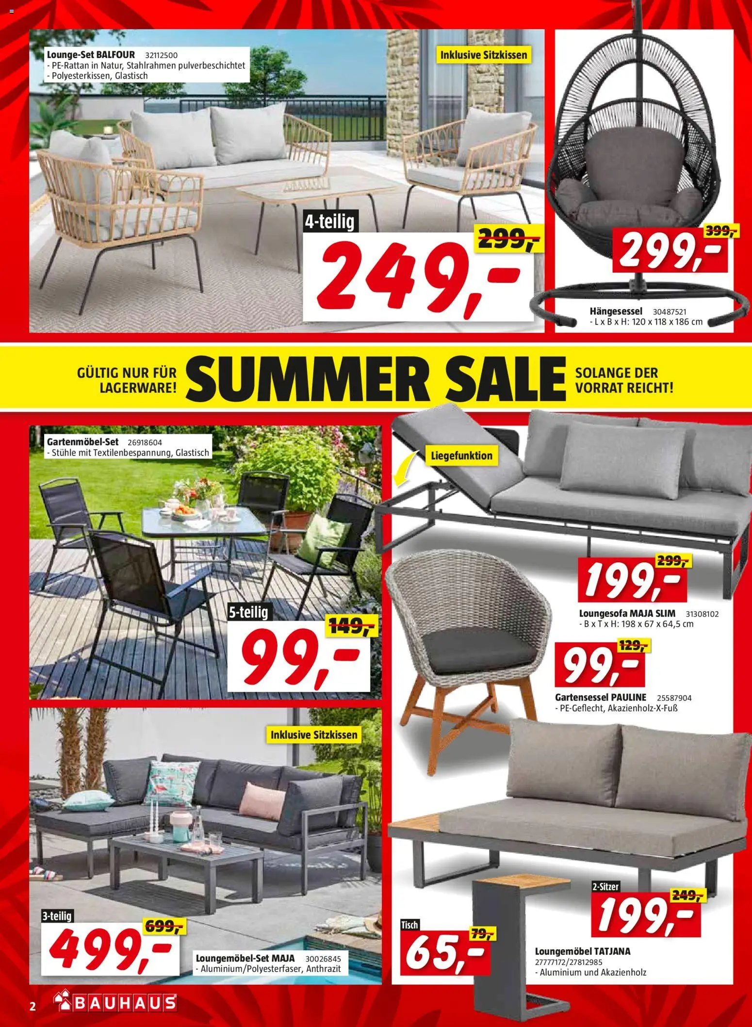 Bauhaus Summer Sale