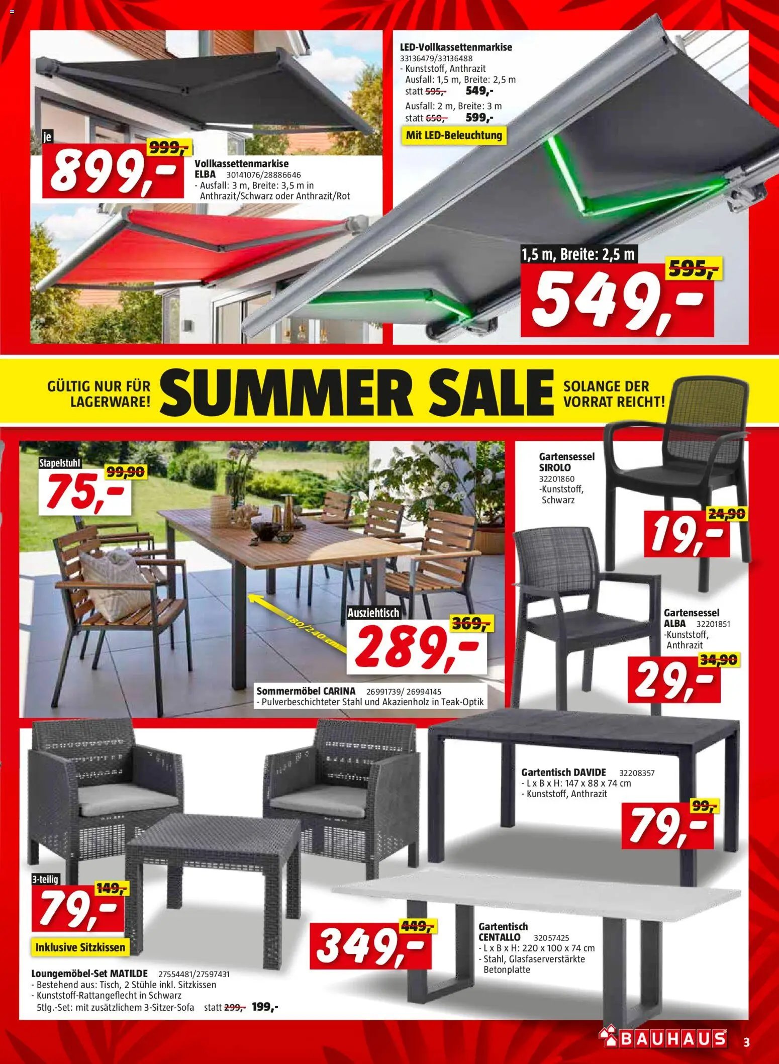 Bauhaus Summer Sale