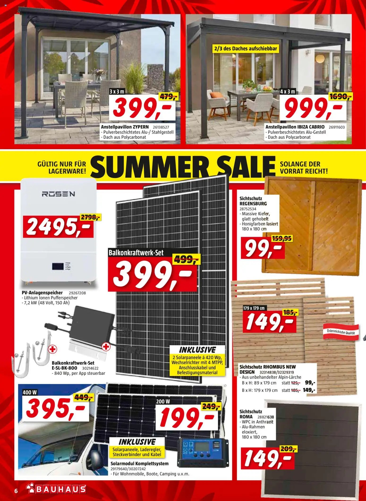 Bauhaus Summer Sale
