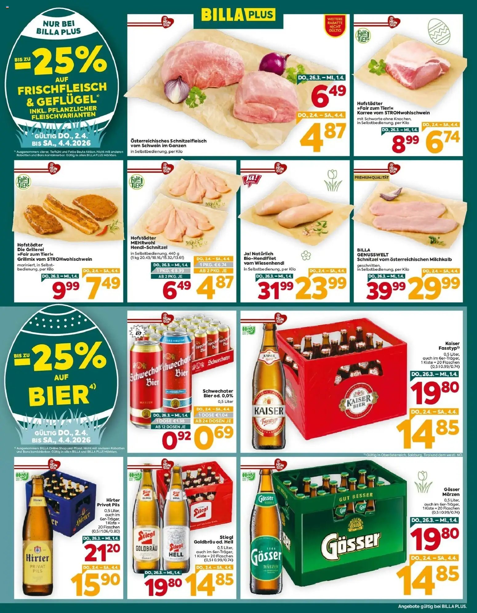 Billa Plus Flugblatt - Oberösterreich