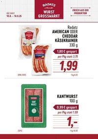 Radatz Käsekrainer und Kantwurst