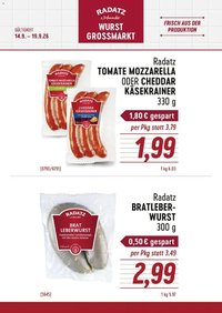 Radatz Käsekrainer und Bratleberwurst