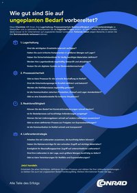 Conrad Checkliste ungeplanter Bedarf