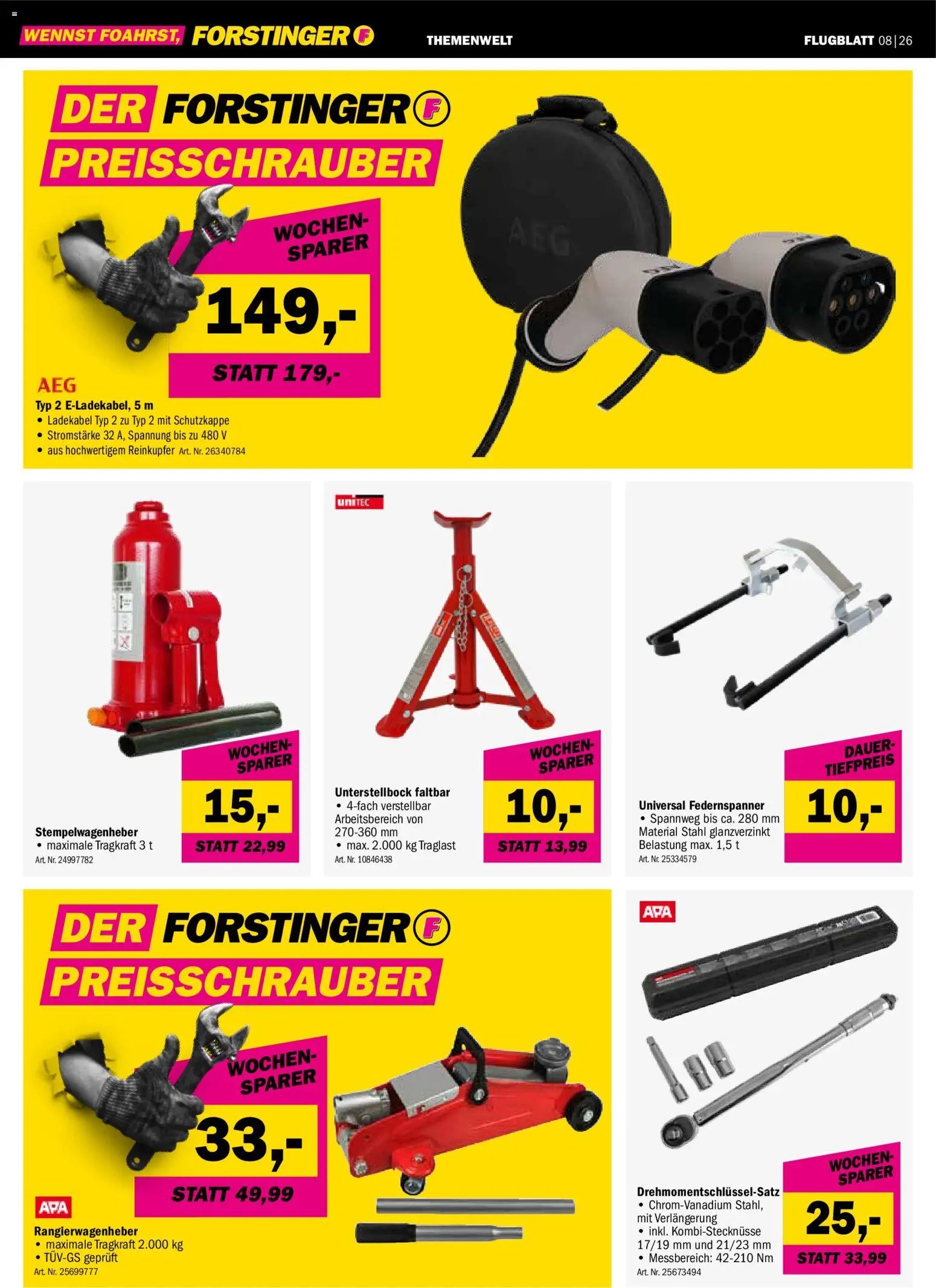Forstinger Flugblatt