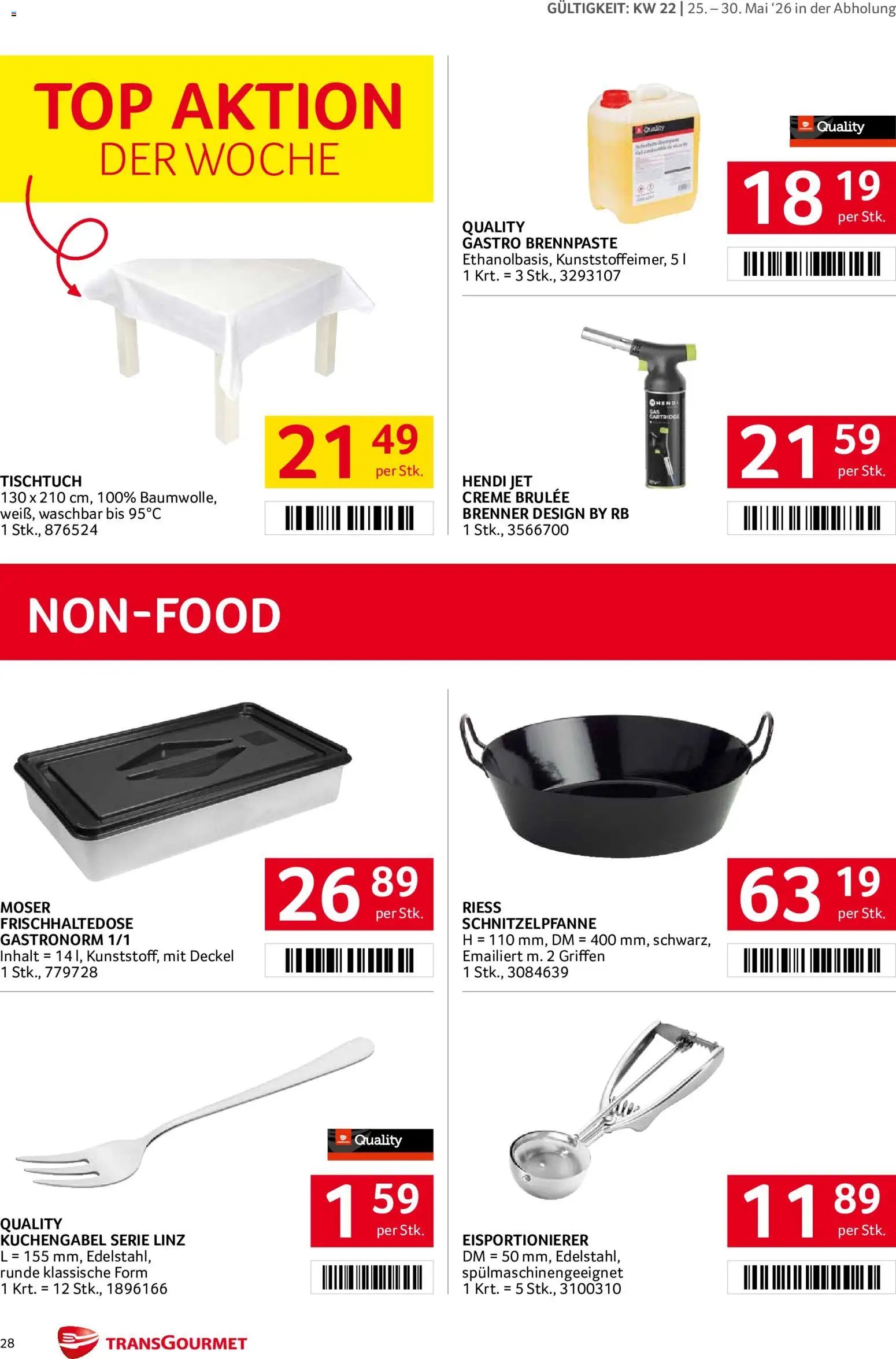 Transgourmet Flugblatt