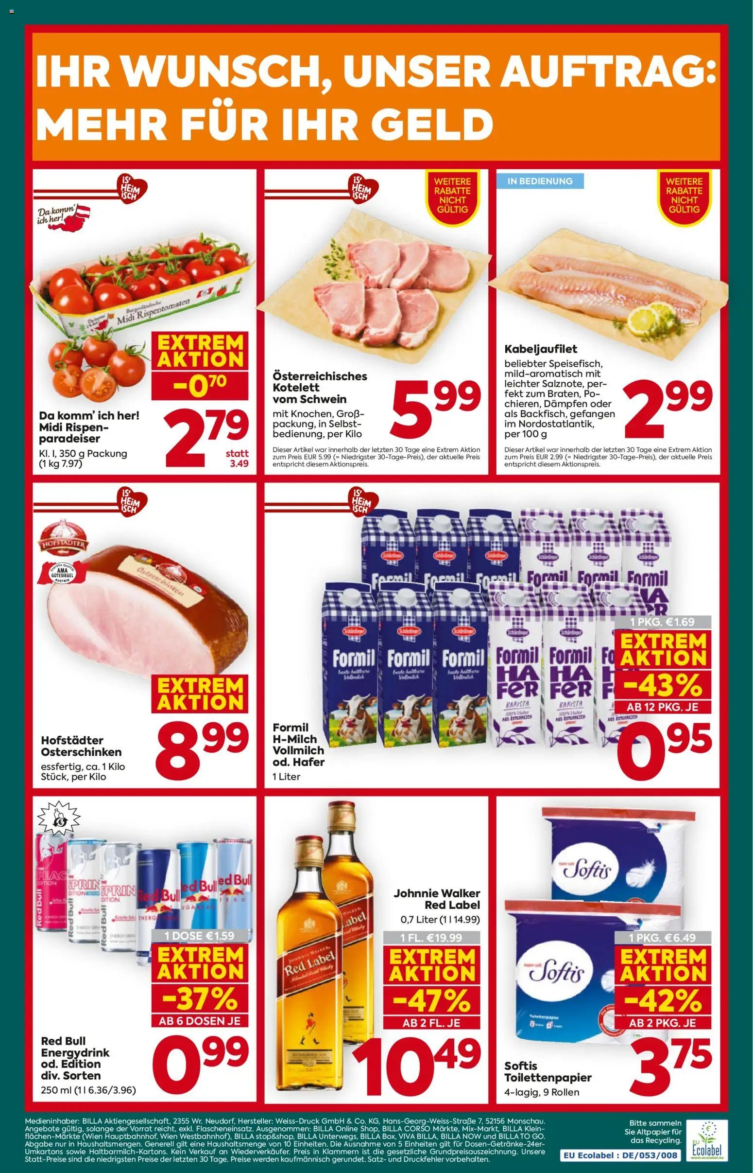 Billa Plus Flugblatt